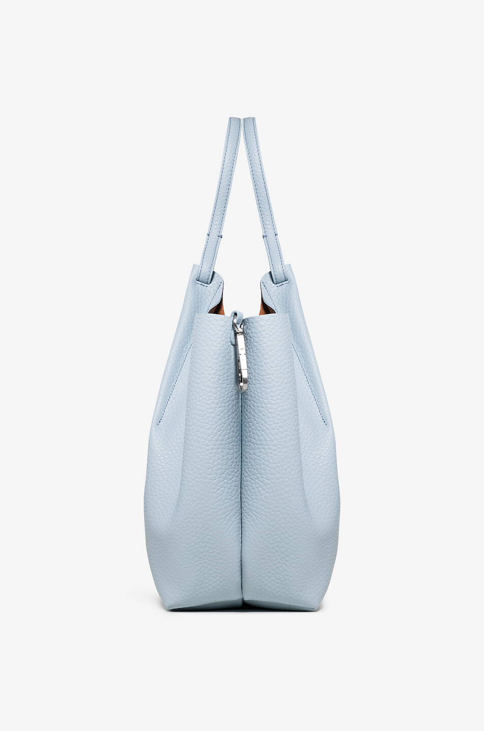 GIANNI CHIARINI Tasche aus genarbtem Leder Dua Damen HELLBLAU 4