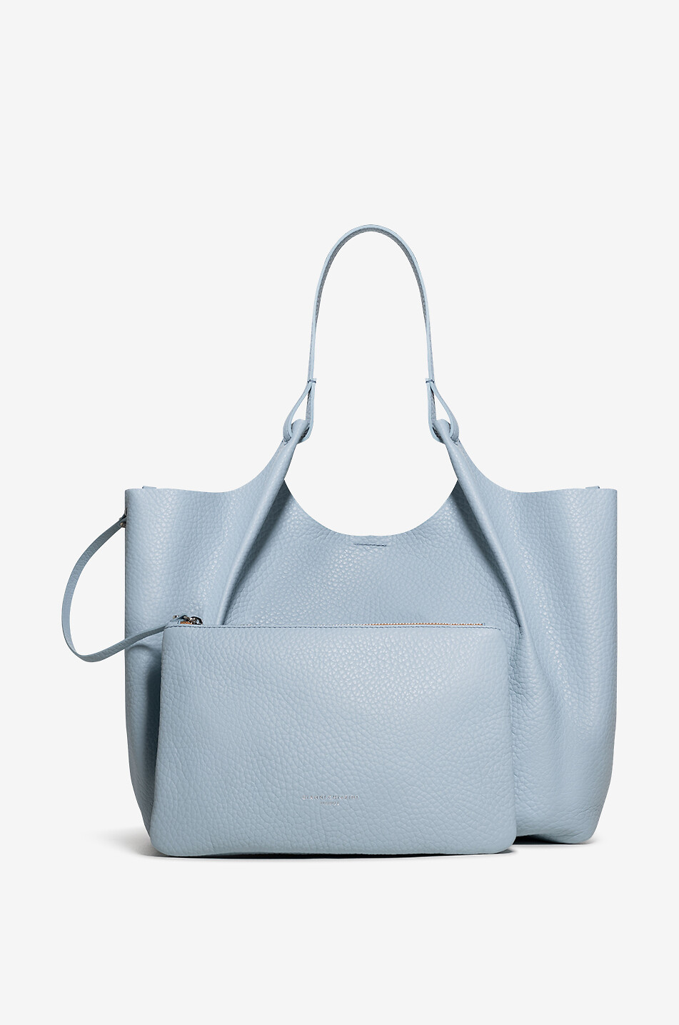 GIANNI CHIARINI Tasche aus genarbtem Leder Dua Damen HELLBLAU 5