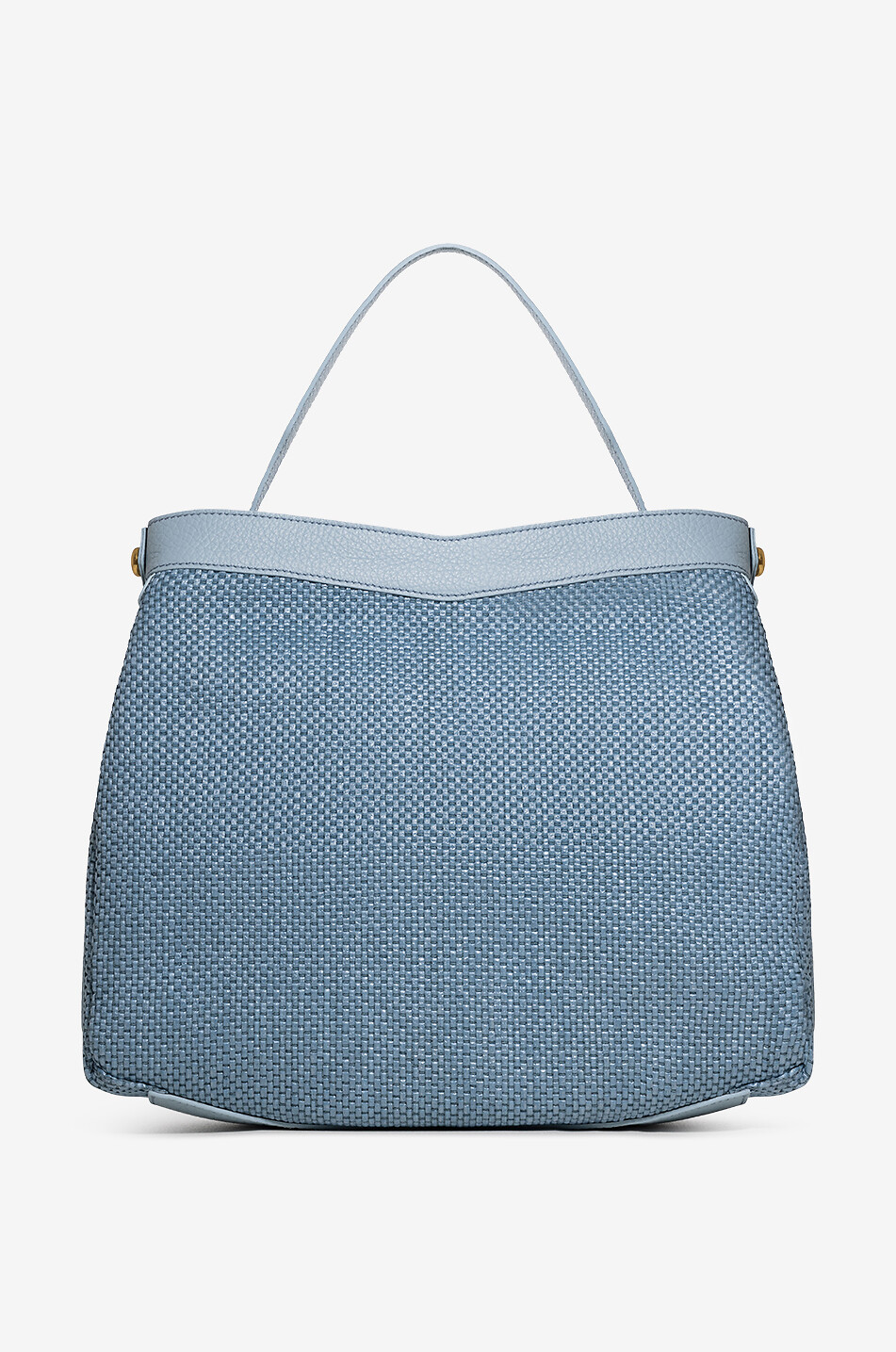 Umhängetasche aus Bast und Rindsleder Ottavia