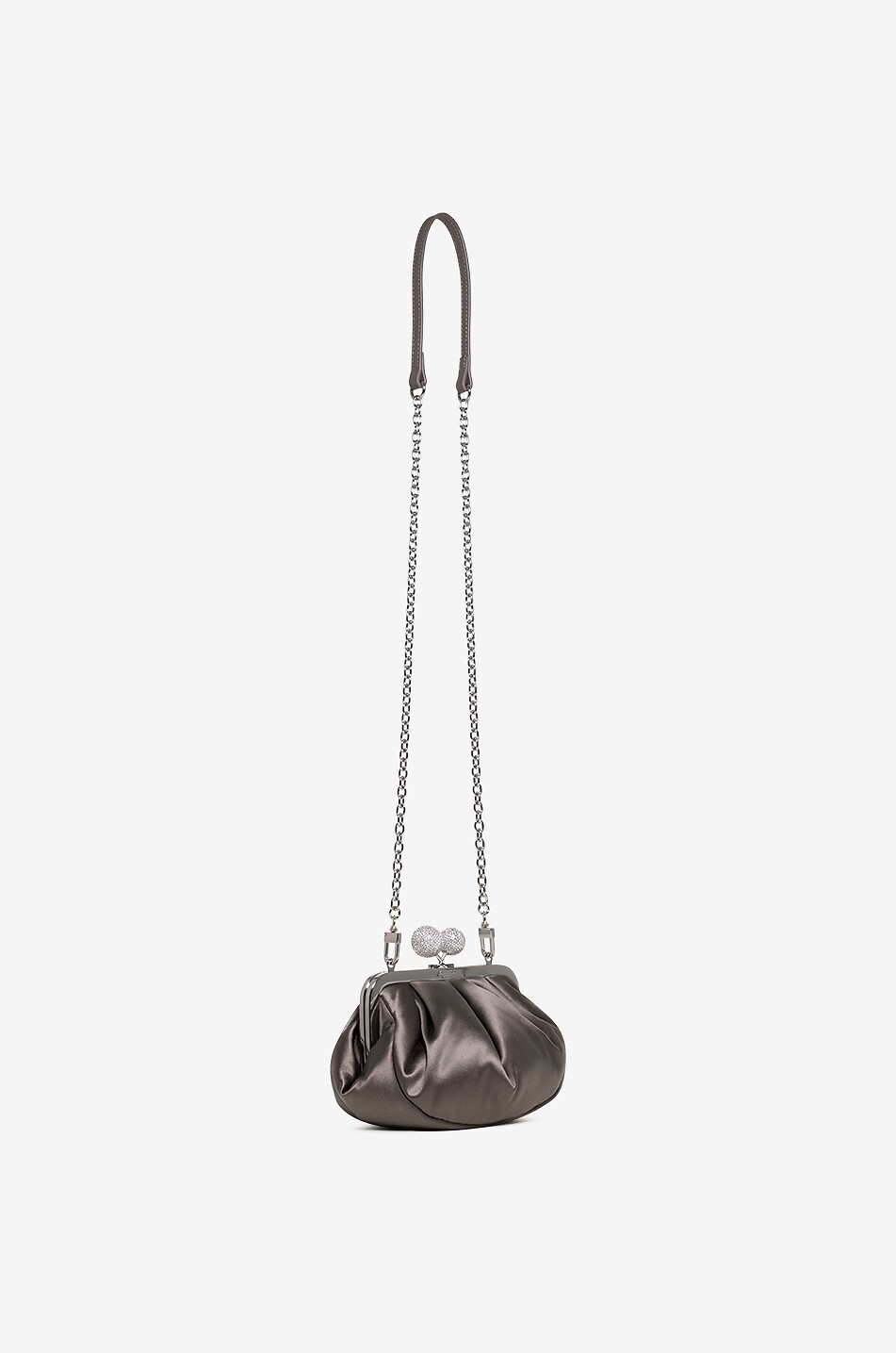 WEEKEND MAX MARA Handtasche aus Baumwolle und Seide Emmy Pasticcino Damen MITTELGRAU 2