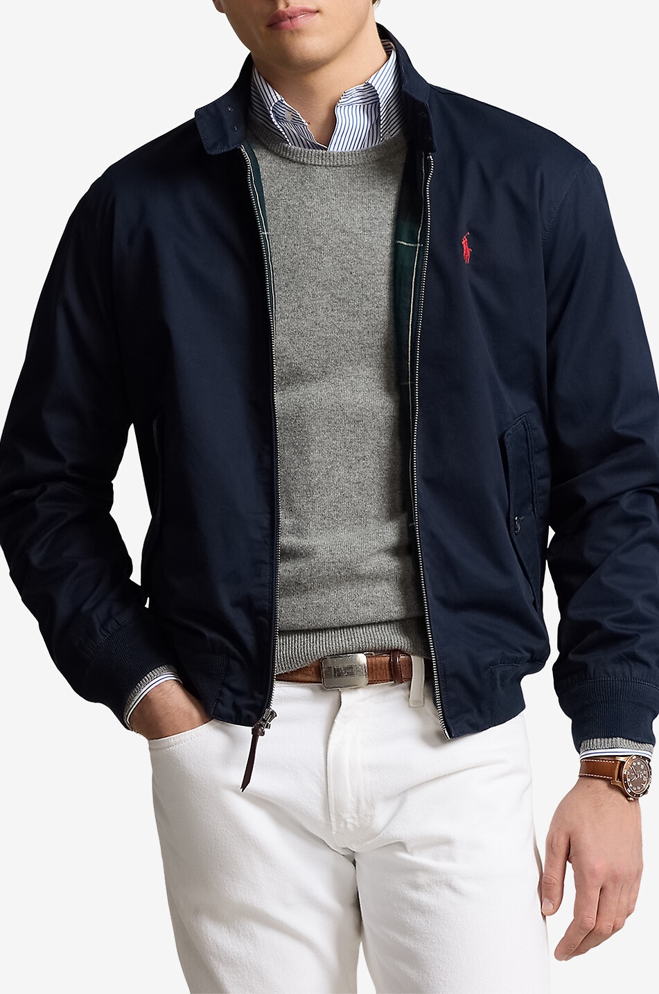 POLO RALPH LAUREN Baumwolltwill-Jacke mit Stehkragen Pony Herren DUNKELBLAU 2