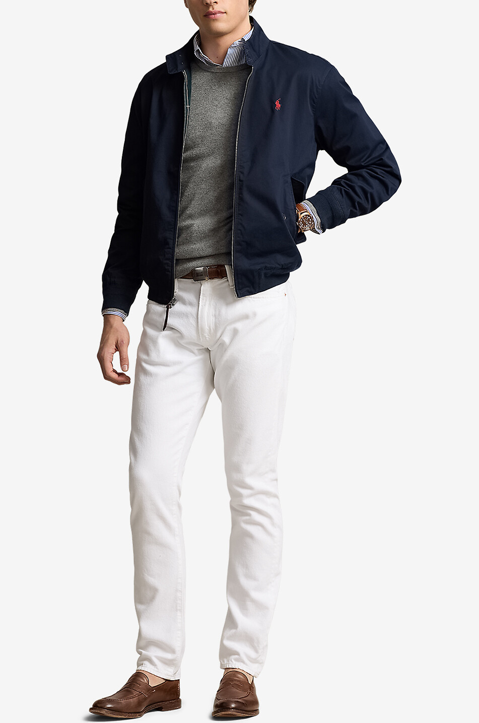 POLO RALPH LAUREN Baumwolltwill-Jacke mit Stehkragen Pony Herren DUNKELBLAU 4
