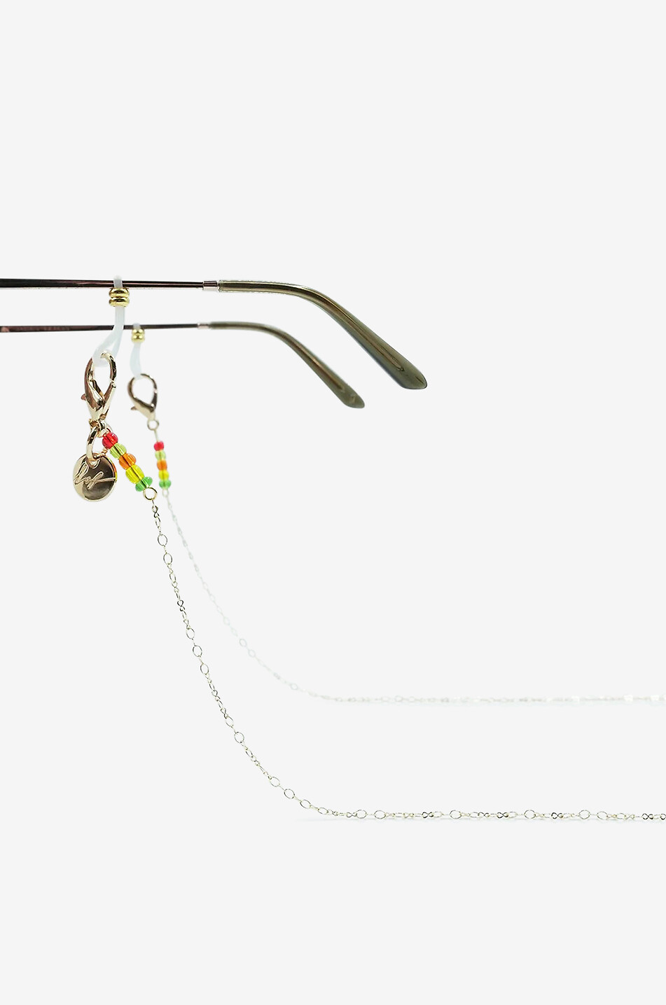 LACOQUEFRANCAISE Lior beaded eyewear chain Women RED 2