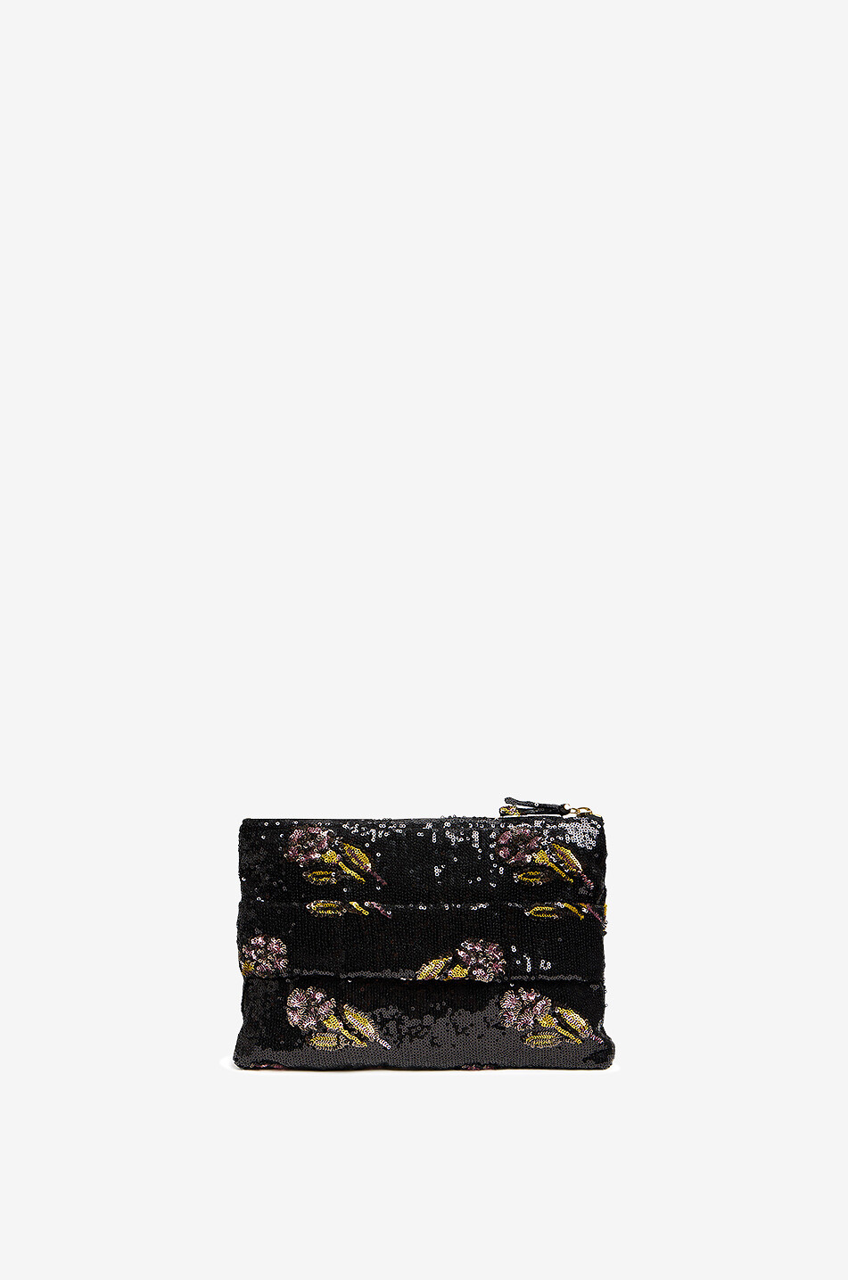 Ruffle Pochette Mayfair sequinned clutch
