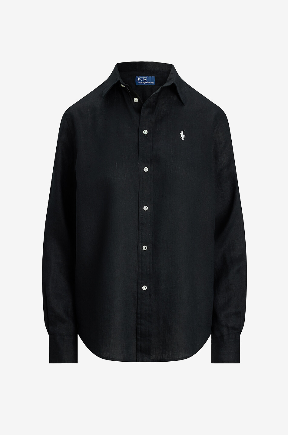 POLO RALPH LAUREN Classic Fit linen long-sleeved shirt Women BLACK 1