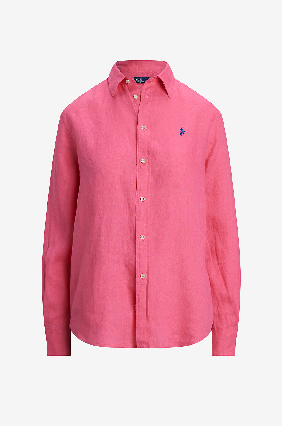 POLO RALPH LAUREN Classic Fit linen long-sleeved shirt Women PINK 1
