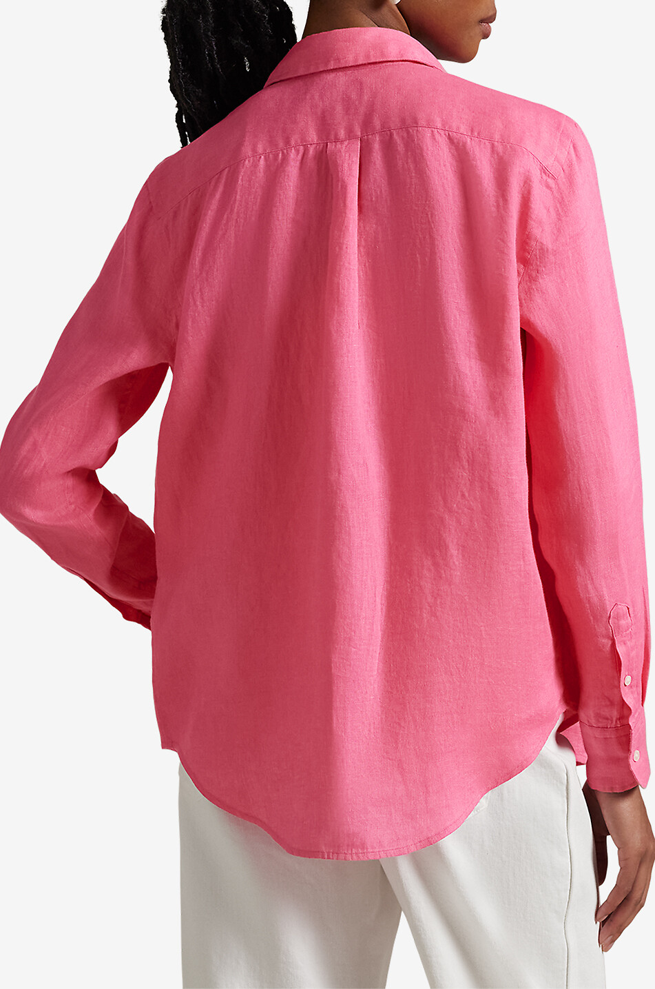POLO RALPH LAUREN Classic Fit linen long-sleeved shirt Women PINK 3