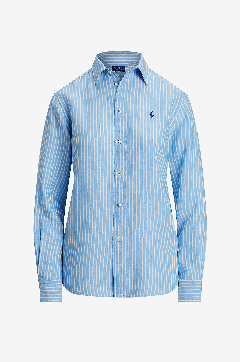 POLO RALPH LAUREN Classic Fit striped linen long-sleeved shirt Women BLUE 1