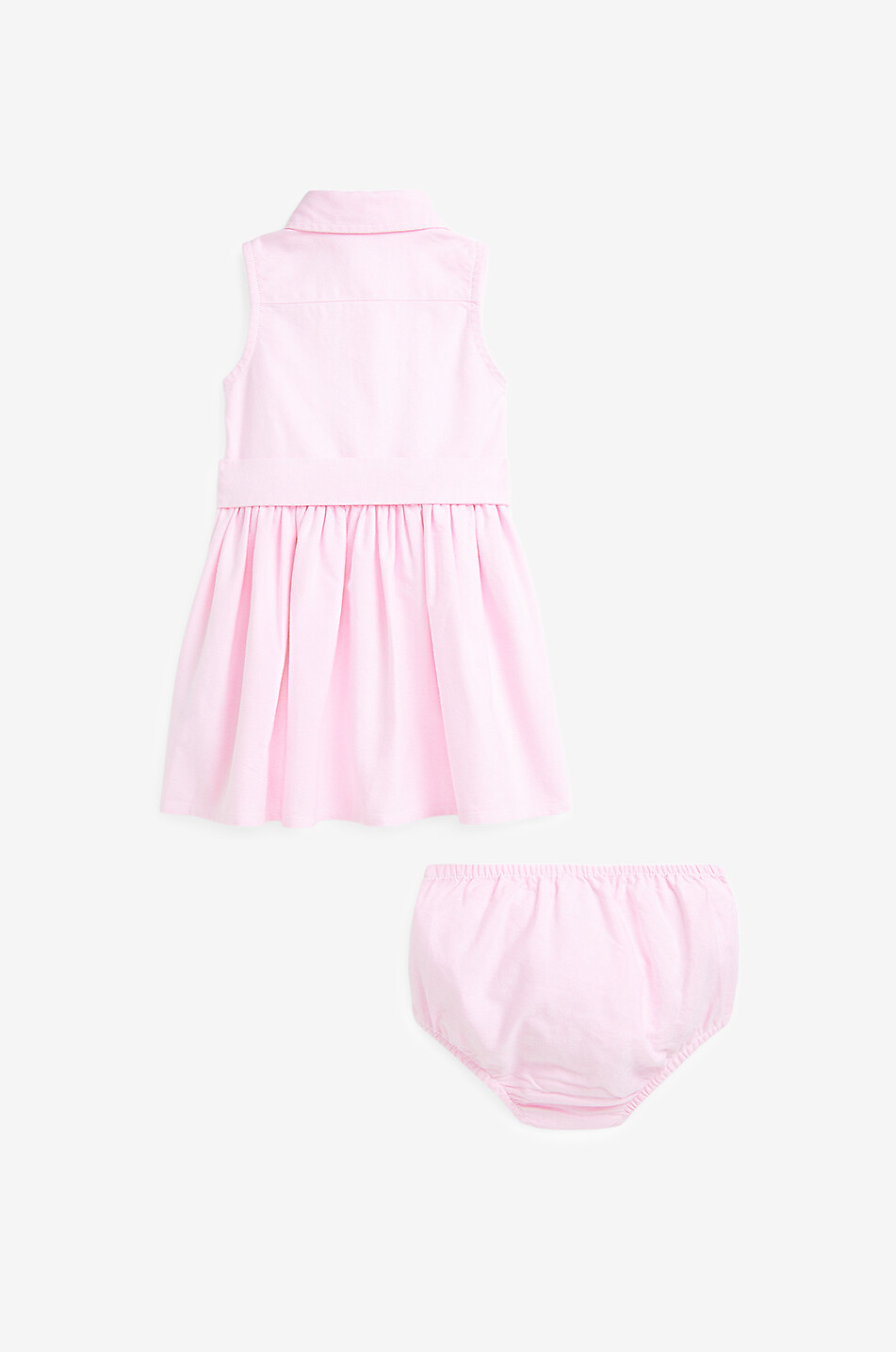 POLO RALPH LAUREN Oxford baby sleeveless shirt dress and bloomers Baby PINK 2