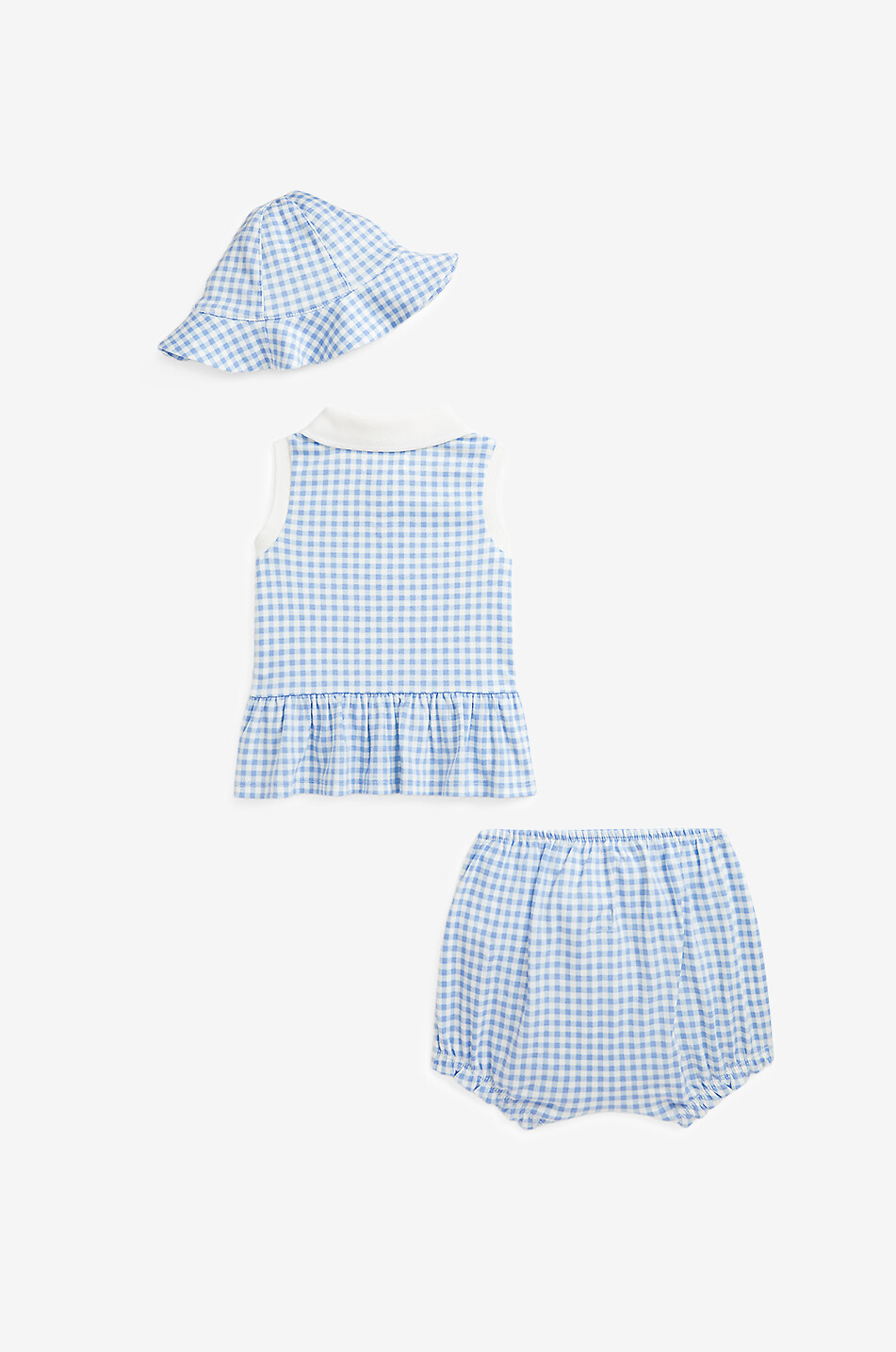 POLO RALPH LAUREN Ensemble bébé en jersey à carreaux vichy Pony Bébé BLEU 2