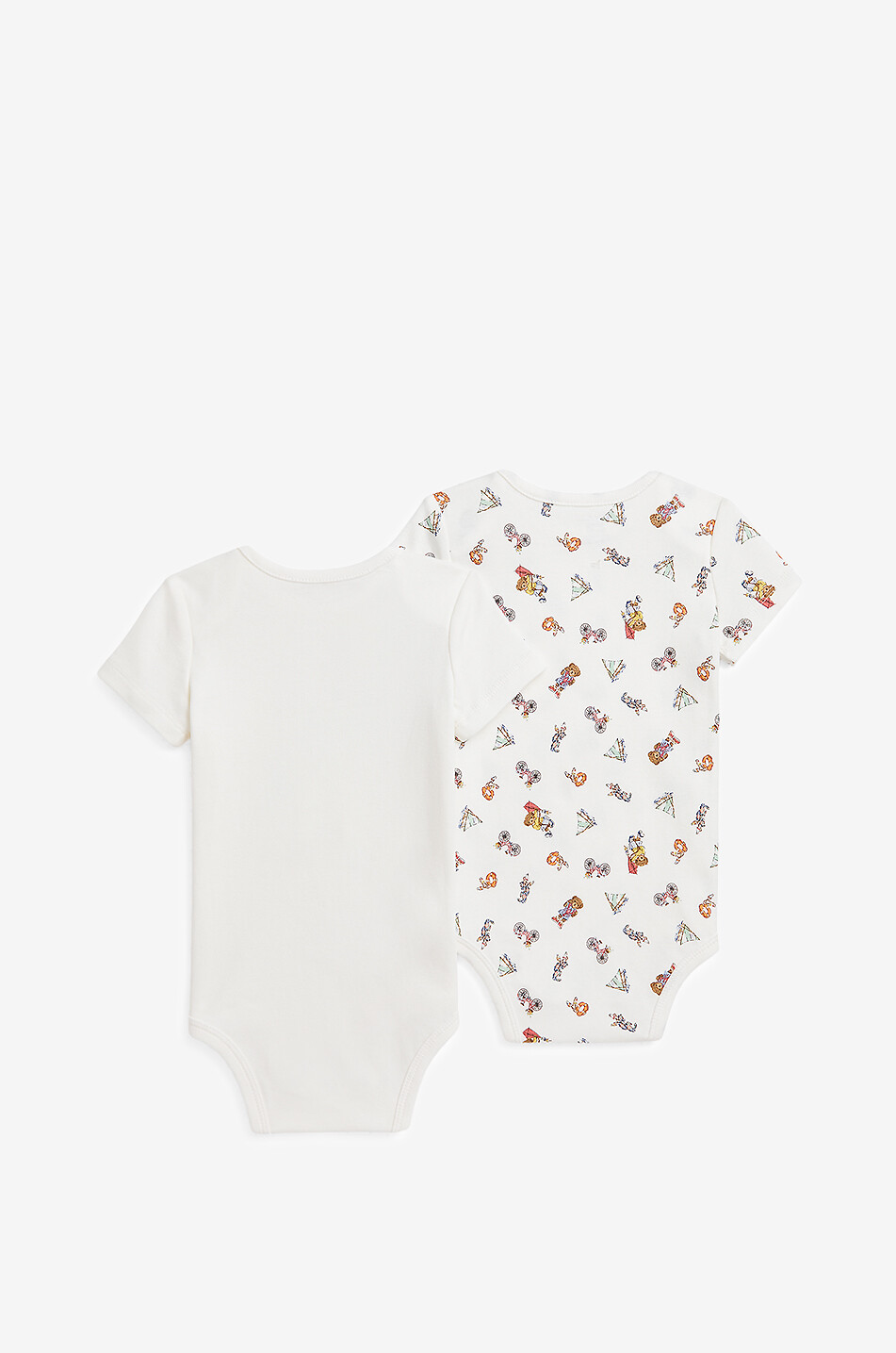 POLO RALPH LAUREN Lot de 2 body à manches courtes bébé Nantucket Polo Bear Bébé BLANC 2