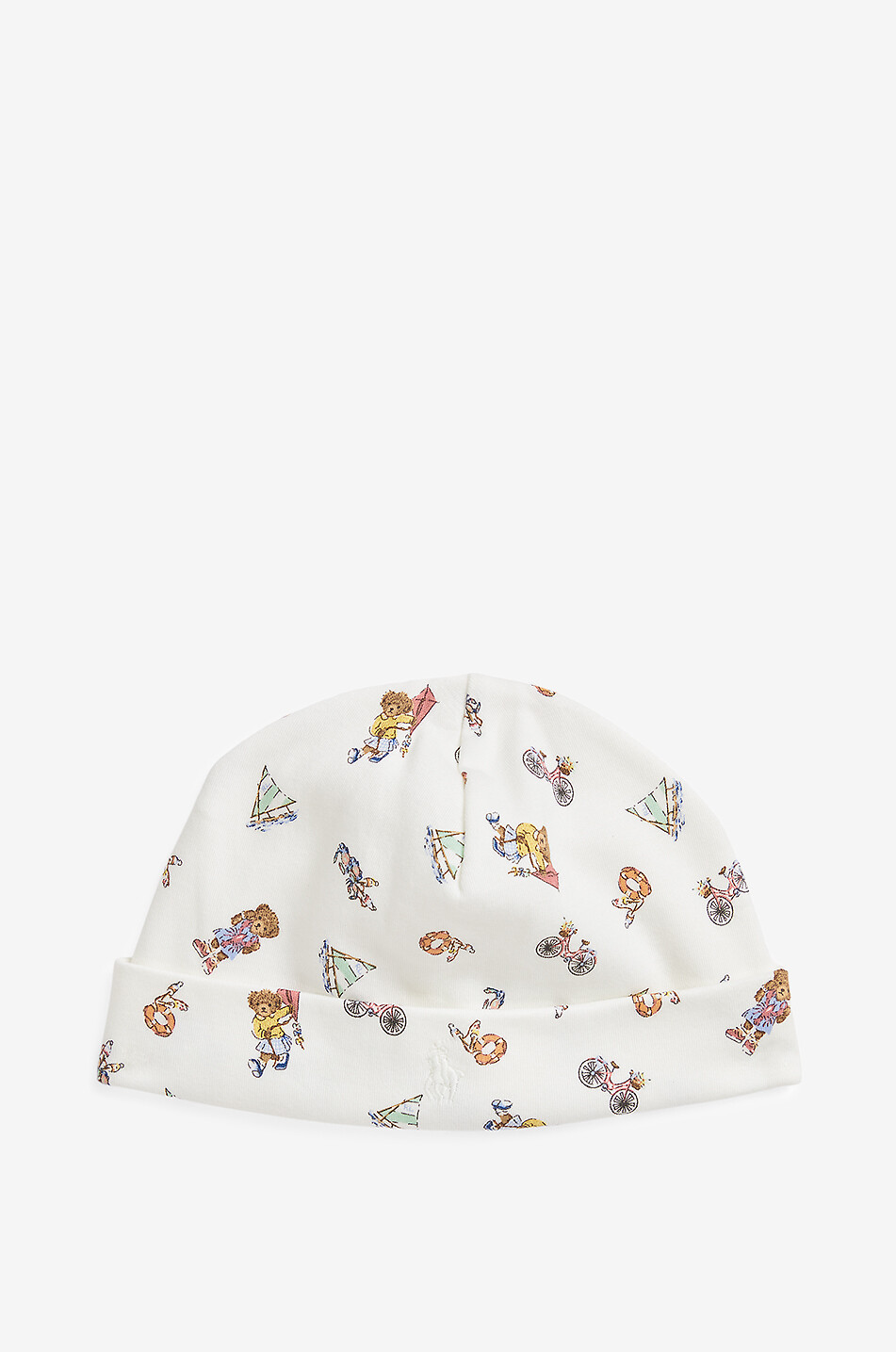 Bedruckte Jersey-Babymütze Nantucket Polo Bear