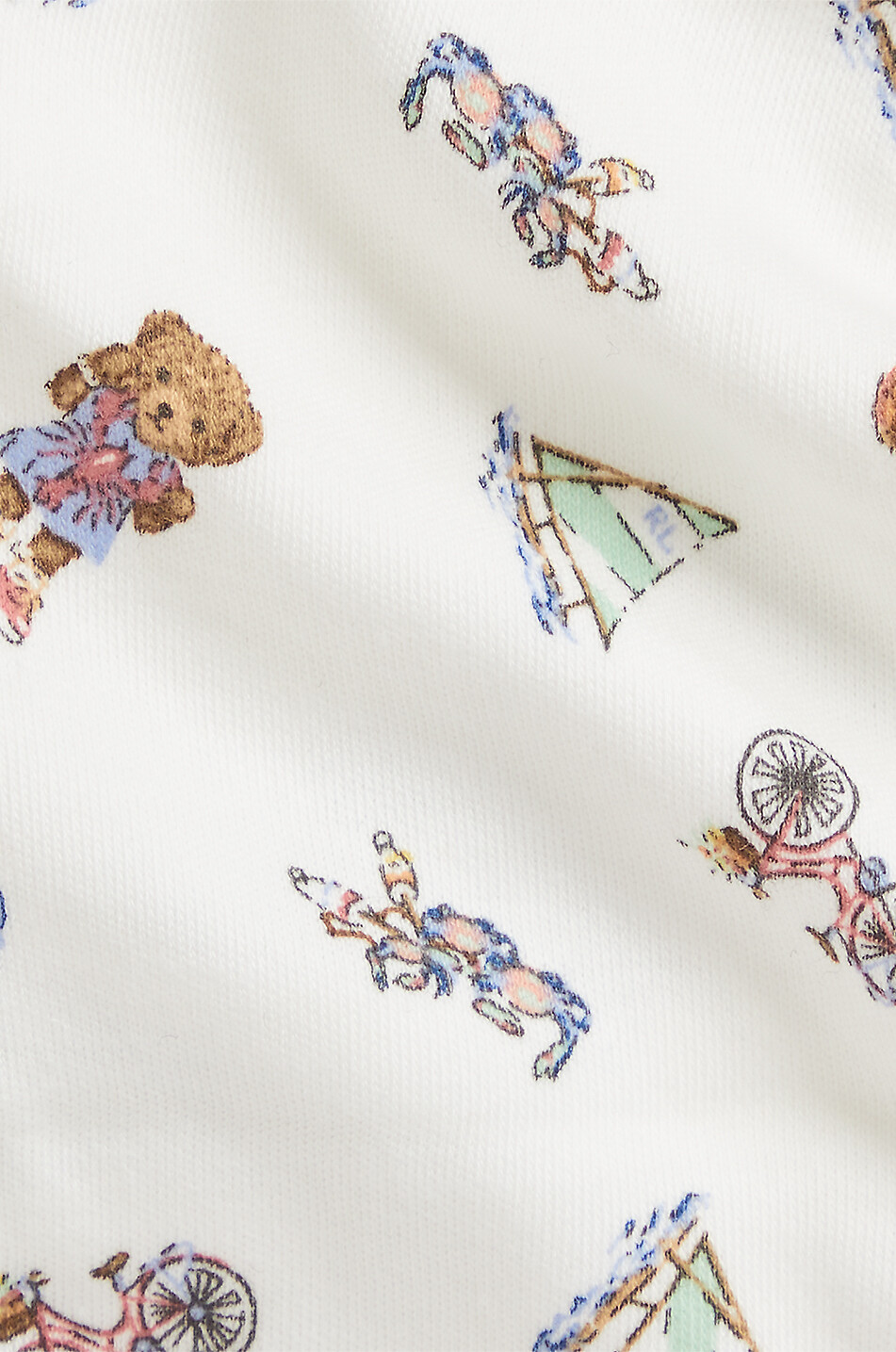 Bedruckte Jersey-Babymütze Nantucket Polo Bear