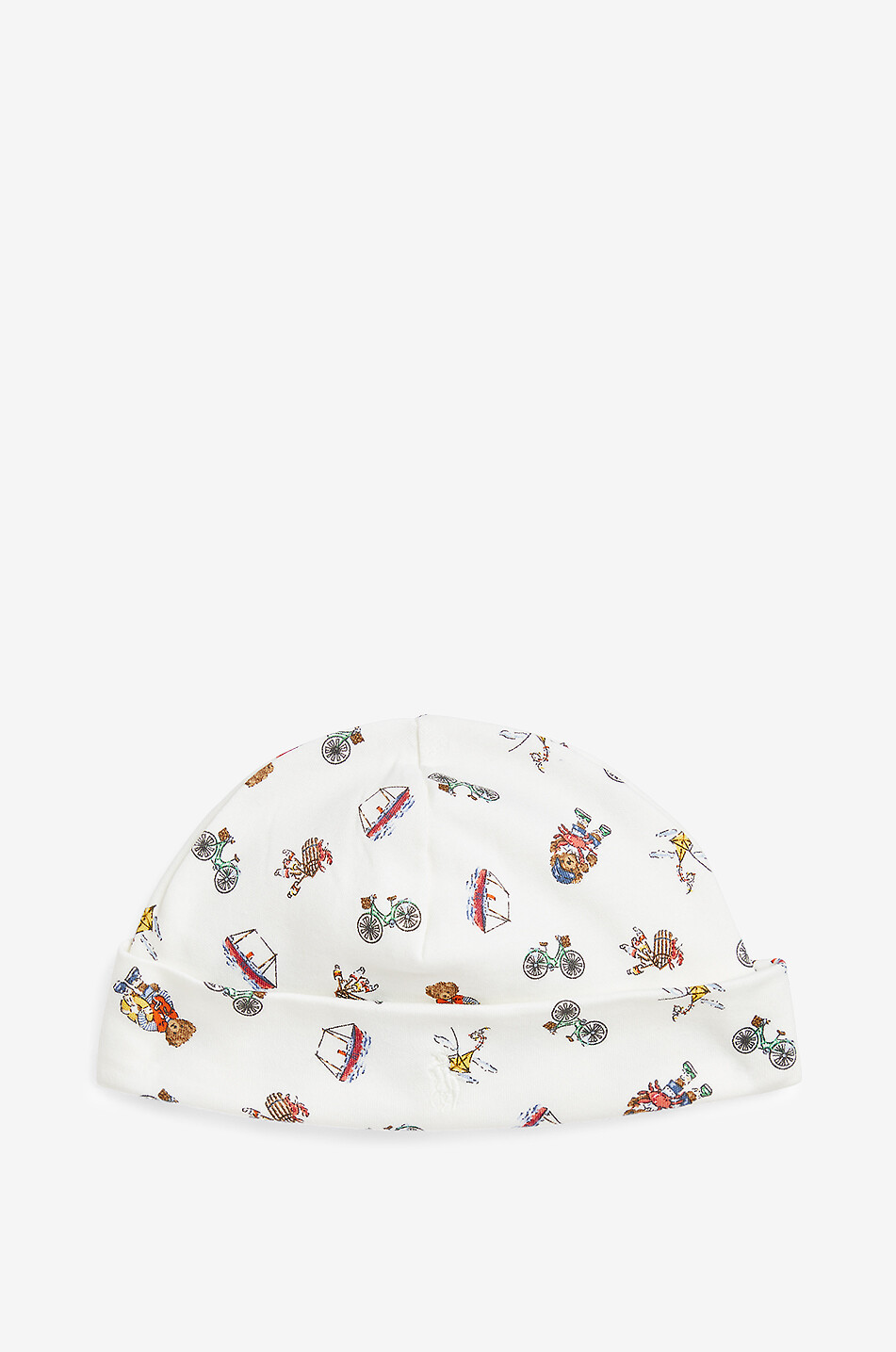 POLO RALPH LAUREN Bonnet en jersey imprimé bébé Nantucket Polo Bear Bébé BLANC 1