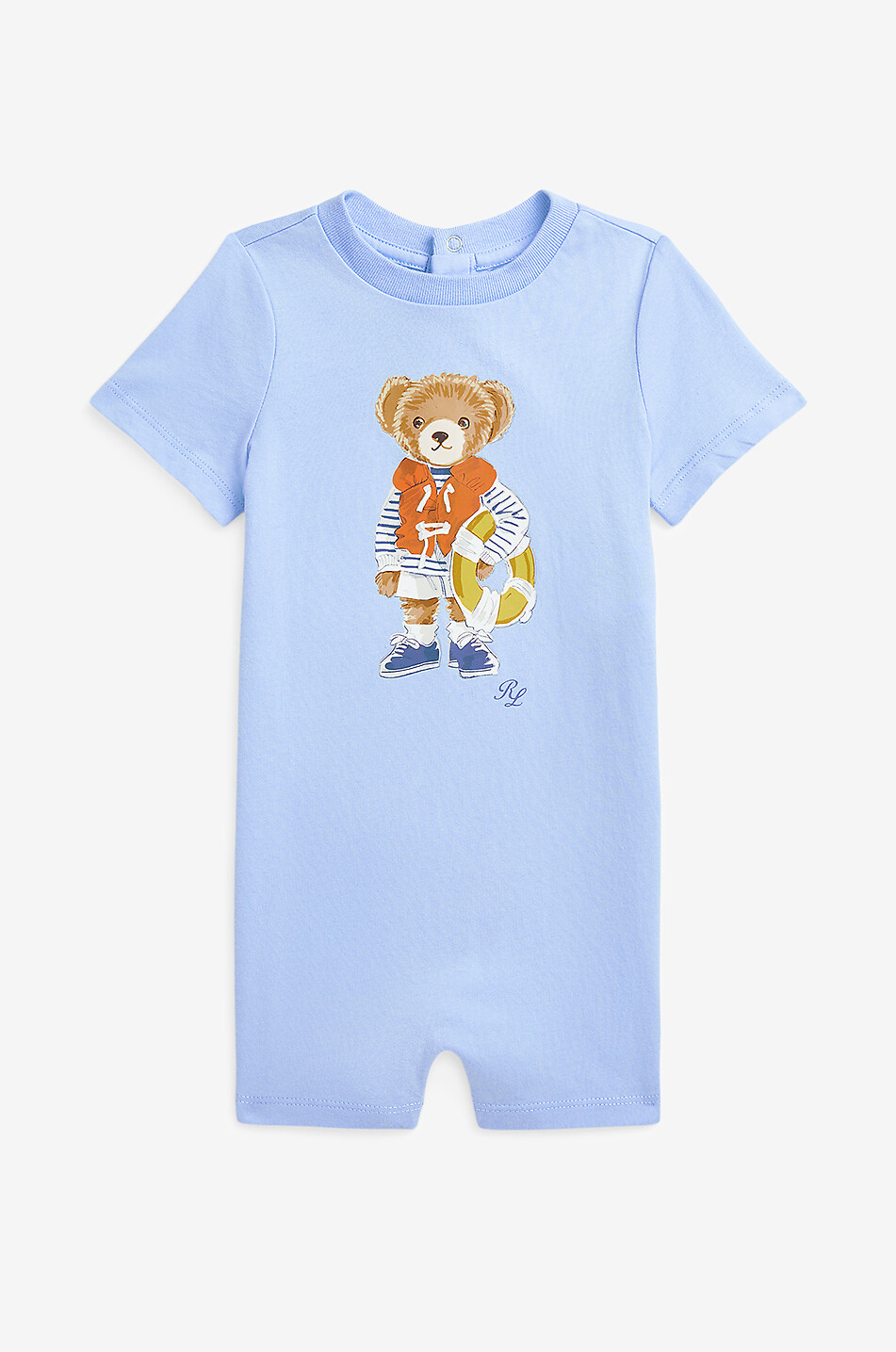 POLO RALPH LAUREN Nantucket Polo Bear jersey baby playsuit Baby BLUE 1
