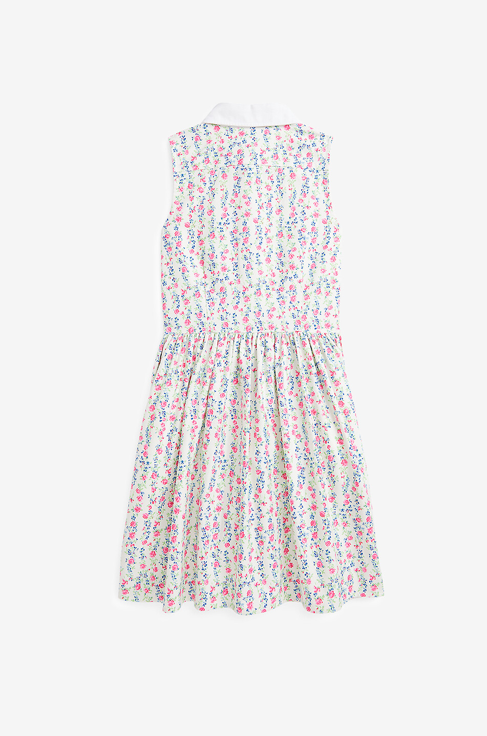 Robe chemise fleurie sans manches fille