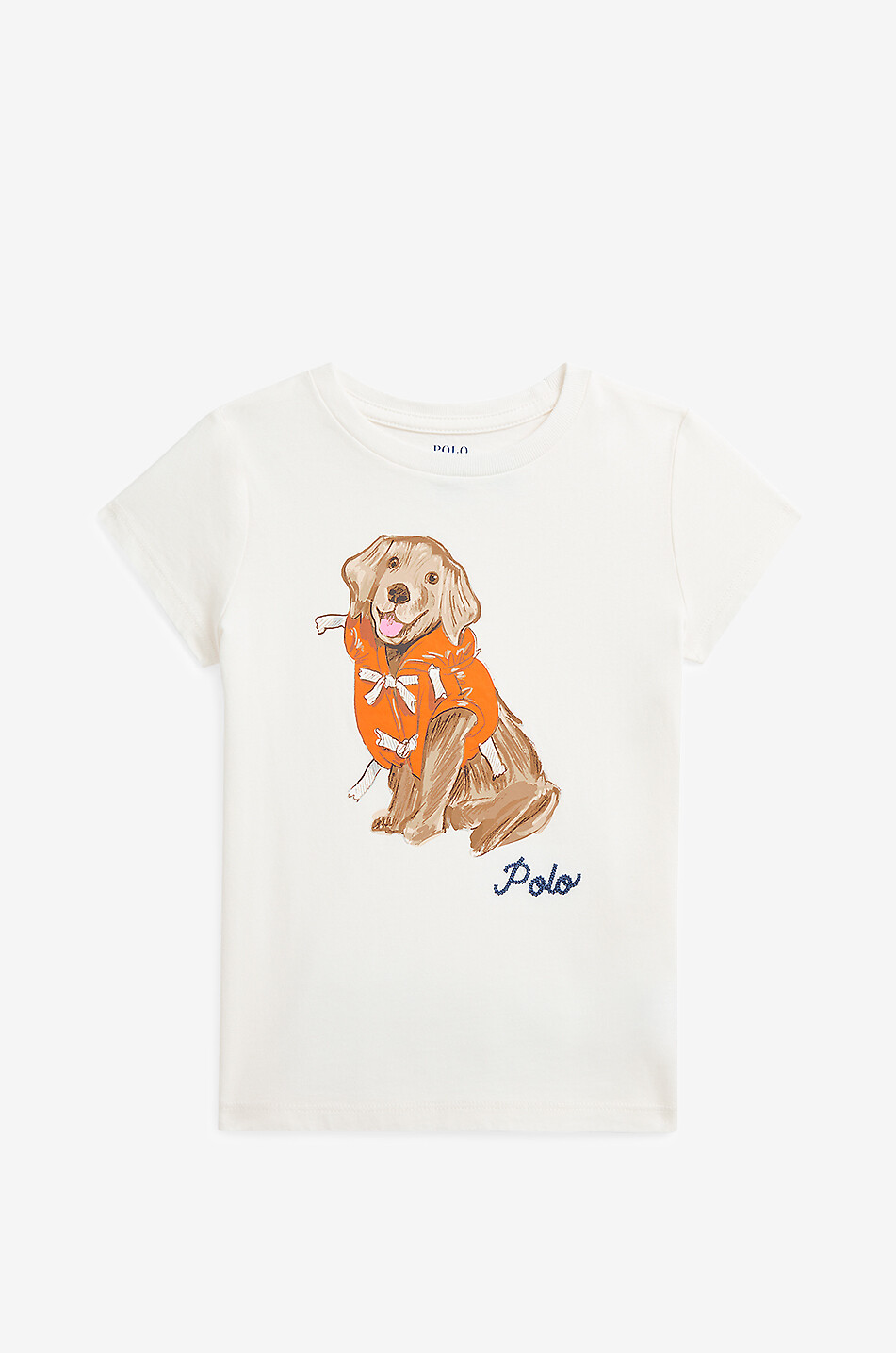 POLO RALPH LAUREN Mädchen-Kurzarm-T-Shirt Dog Print Mädchen CREMEFARBEN 1