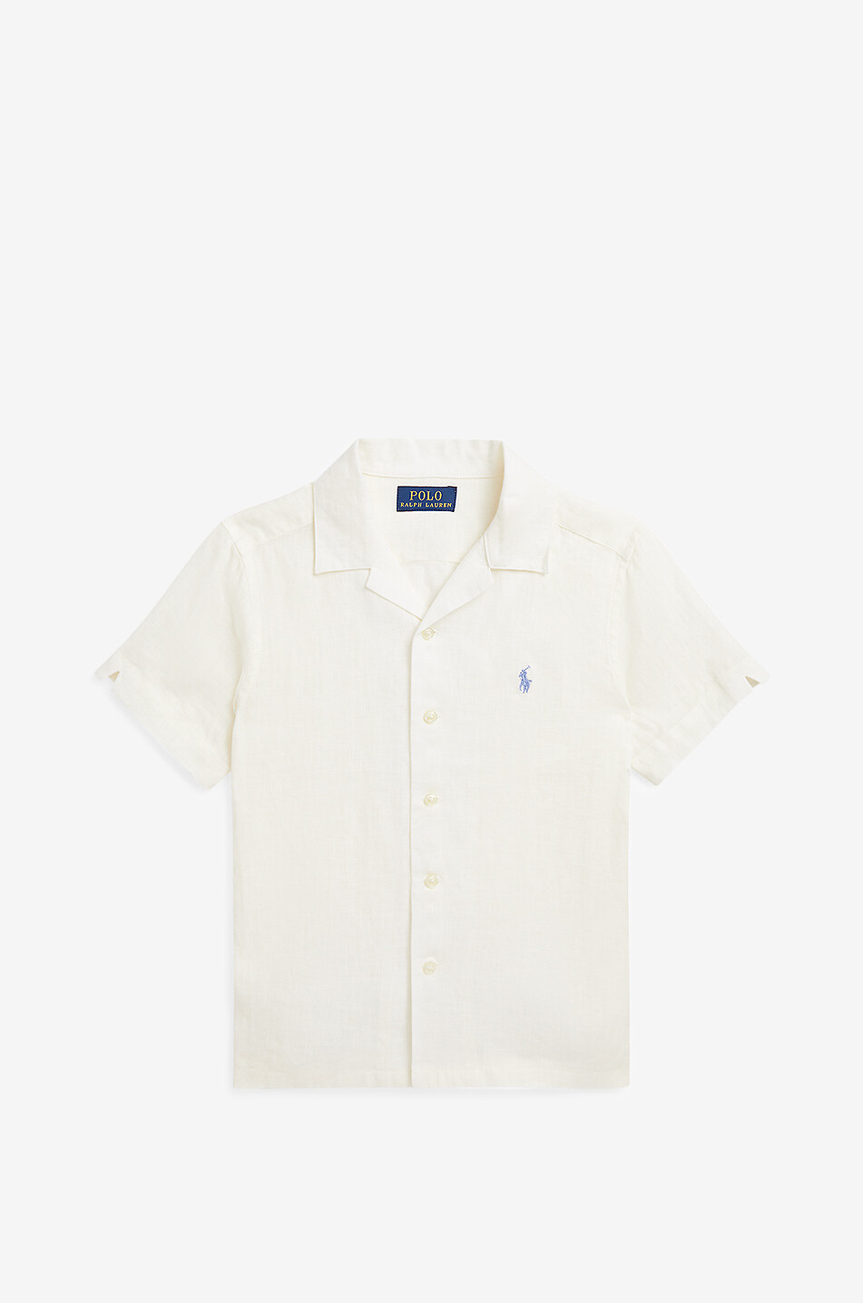 POLO RALPH LAUREN Jungen-Leinen-Kurzarm-Hemd Camp Linen Junge WEISS 1