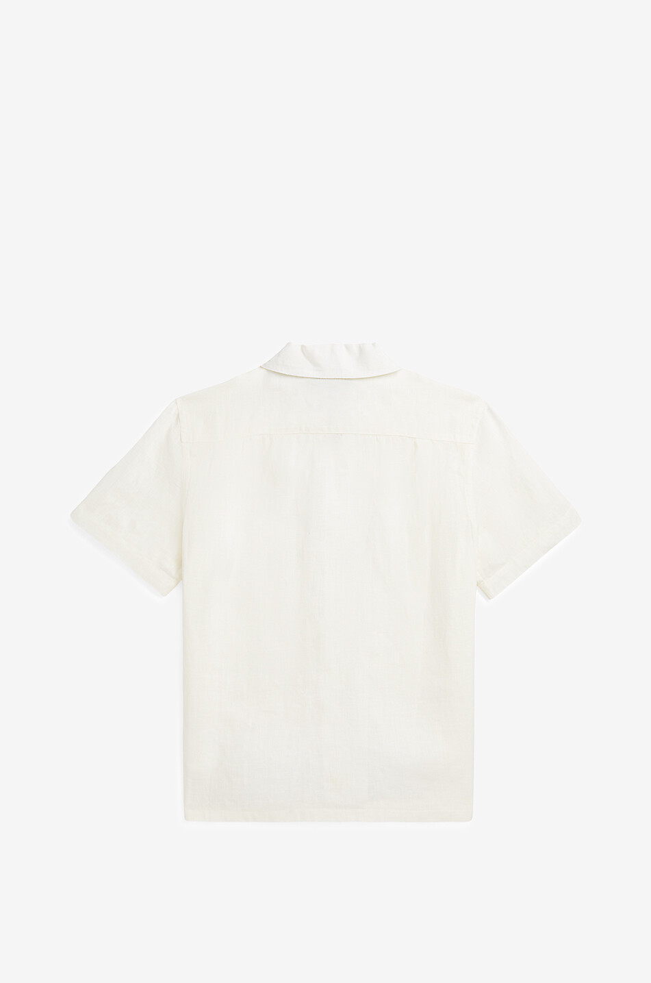 POLO RALPH LAUREN Jungen-Leinen-Kurzarm-Hemd Camp Linen Junge WEISS 2