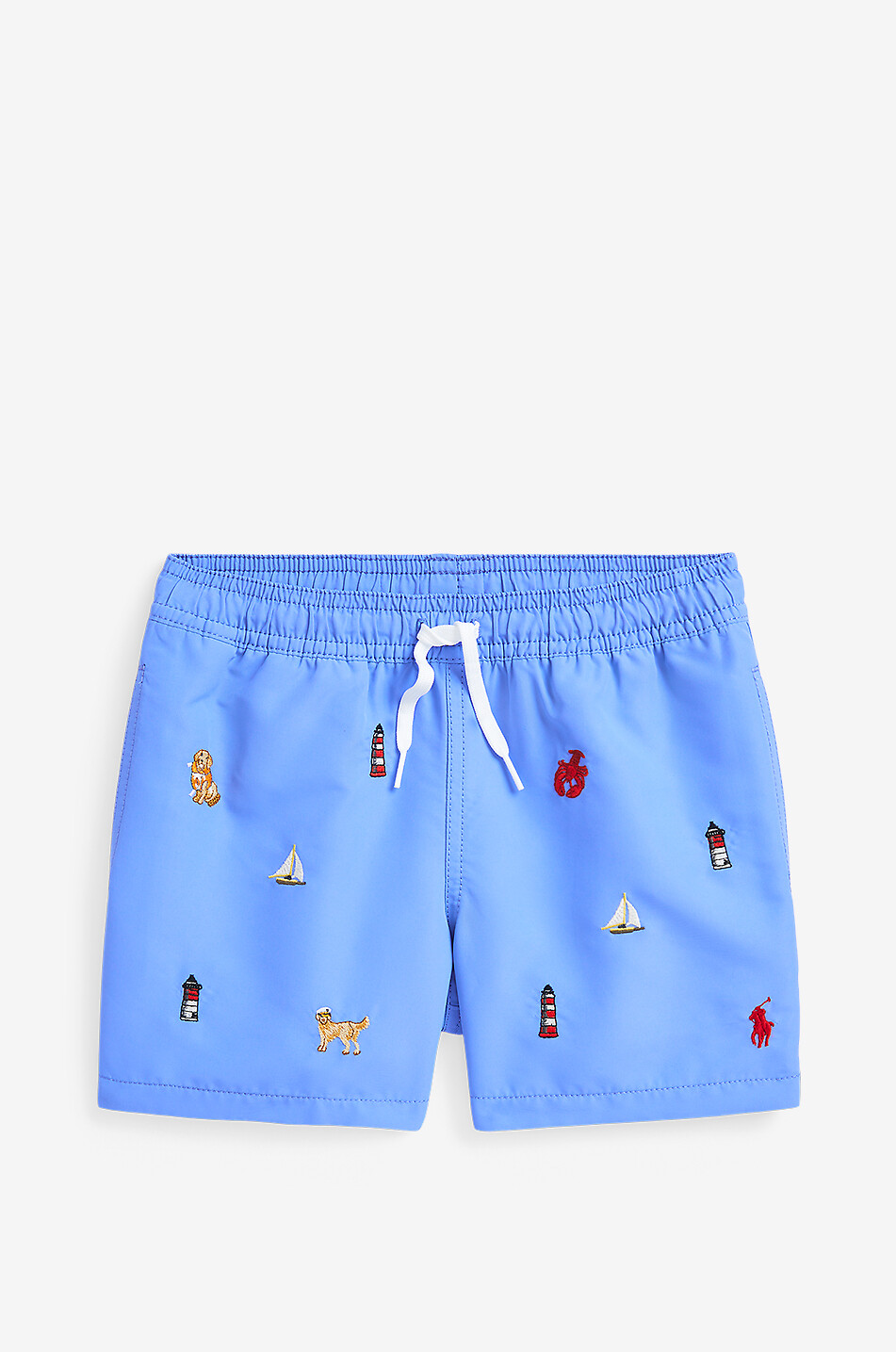 POLO RALPH LAUREN Traveller seashore design embroidered boys' swim shorts Boy BLUE 1
