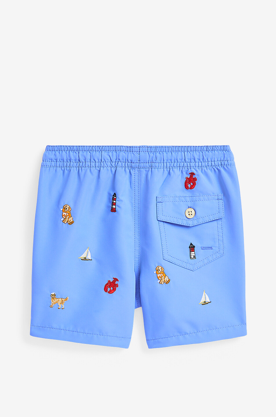 POLO RALPH LAUREN Traveller seashore design embroidered boys' swim shorts Boy BLUE 2