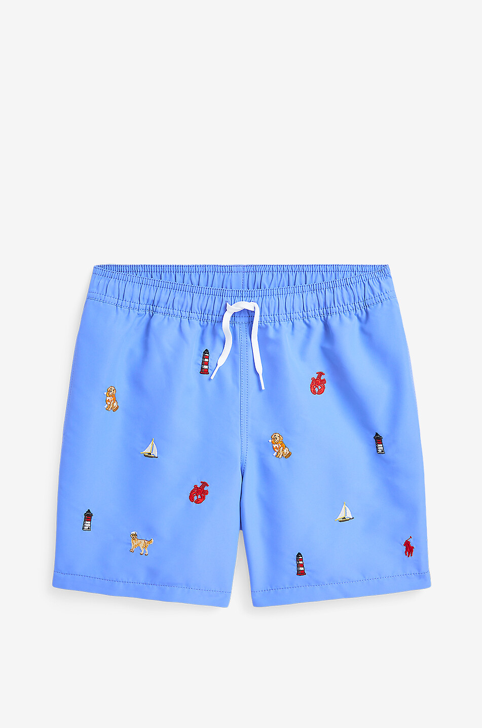 Short de bain brodé motifs marins garçon Traveller