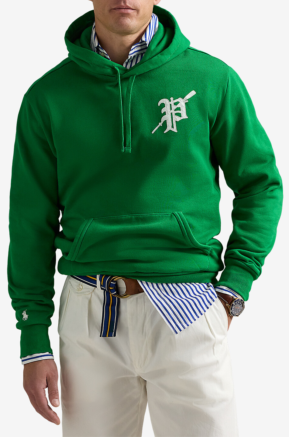 POLO RALPH LAUREN Sweat-shirt à capuche monogrammé P Homme VERT 2