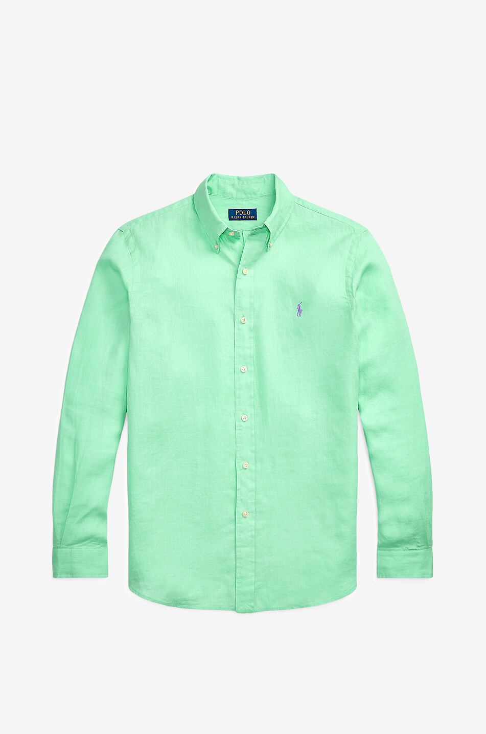 POLO RALPH LAUREN Langarm-Hemd aus Leinen Pony Custom Fit Herren GRÜN 1