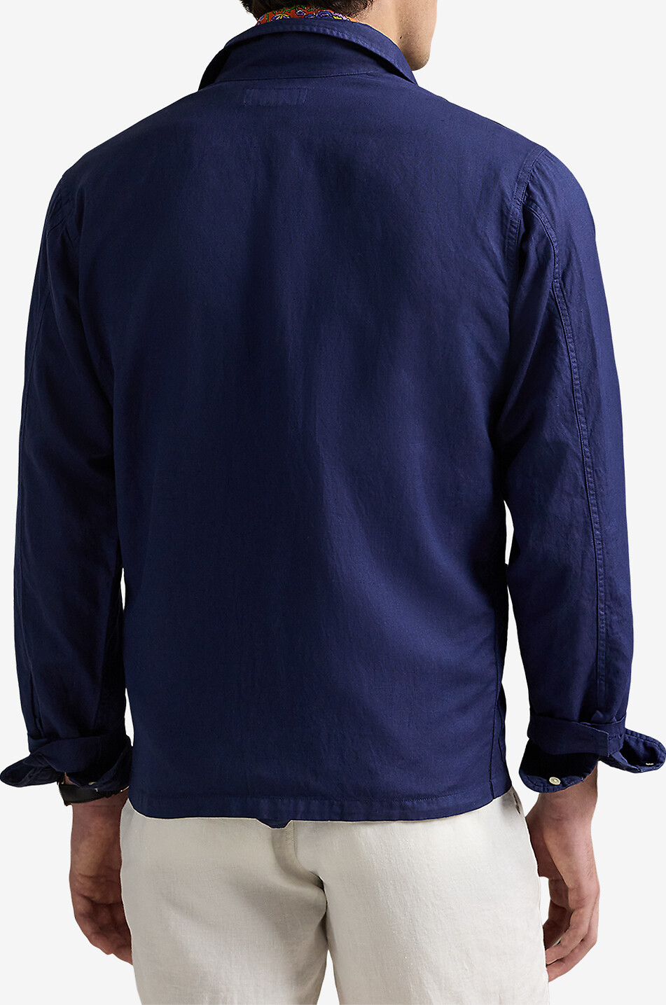 POLO RALPH LAUREN Surchemise en coton et lin Homme BLEU FONCE 3