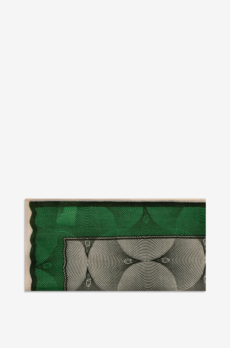 FRIENDLY HUNTING Felted Midi Cube cashmere scarf Women GREEN 1