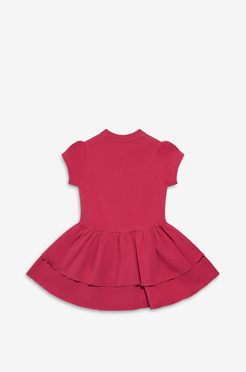 MONCLER Logo patch adorned baby tiered-flounced T-shirt dress Baby RED 2