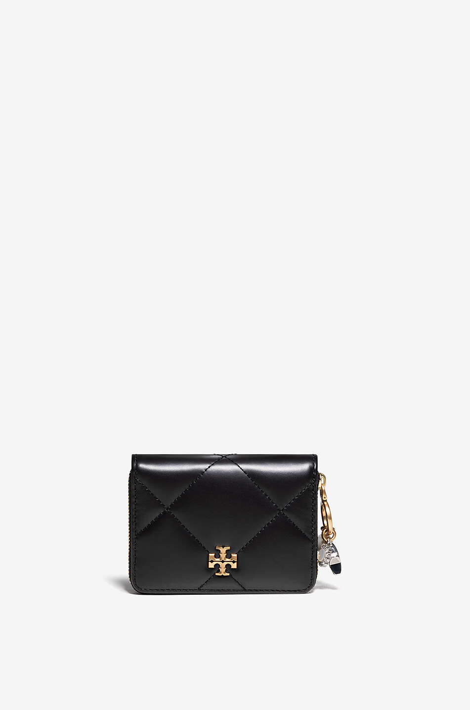 TORY BURCH Kira Diamond cow leather wallet Women BLACK 1
