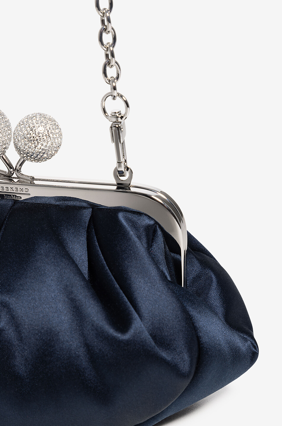 WEEKEND MAX MARA Handtasche aus Baumwolle und Seide Emmy Pasticcino Damen DUNKELBLAU 5