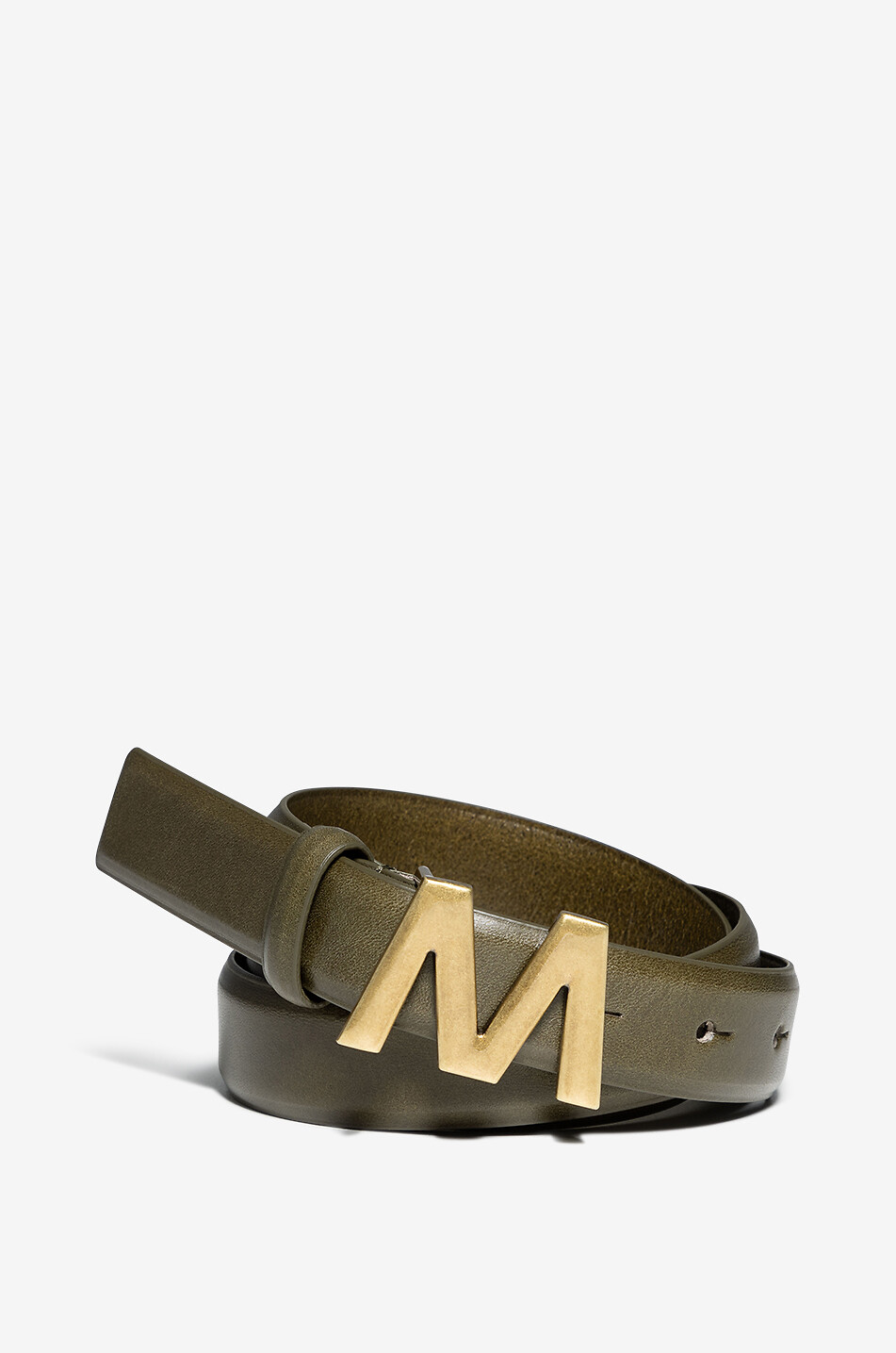 WEEKEND MAX MARA Ceinture en cuir bovin West Femme KAKI 1
