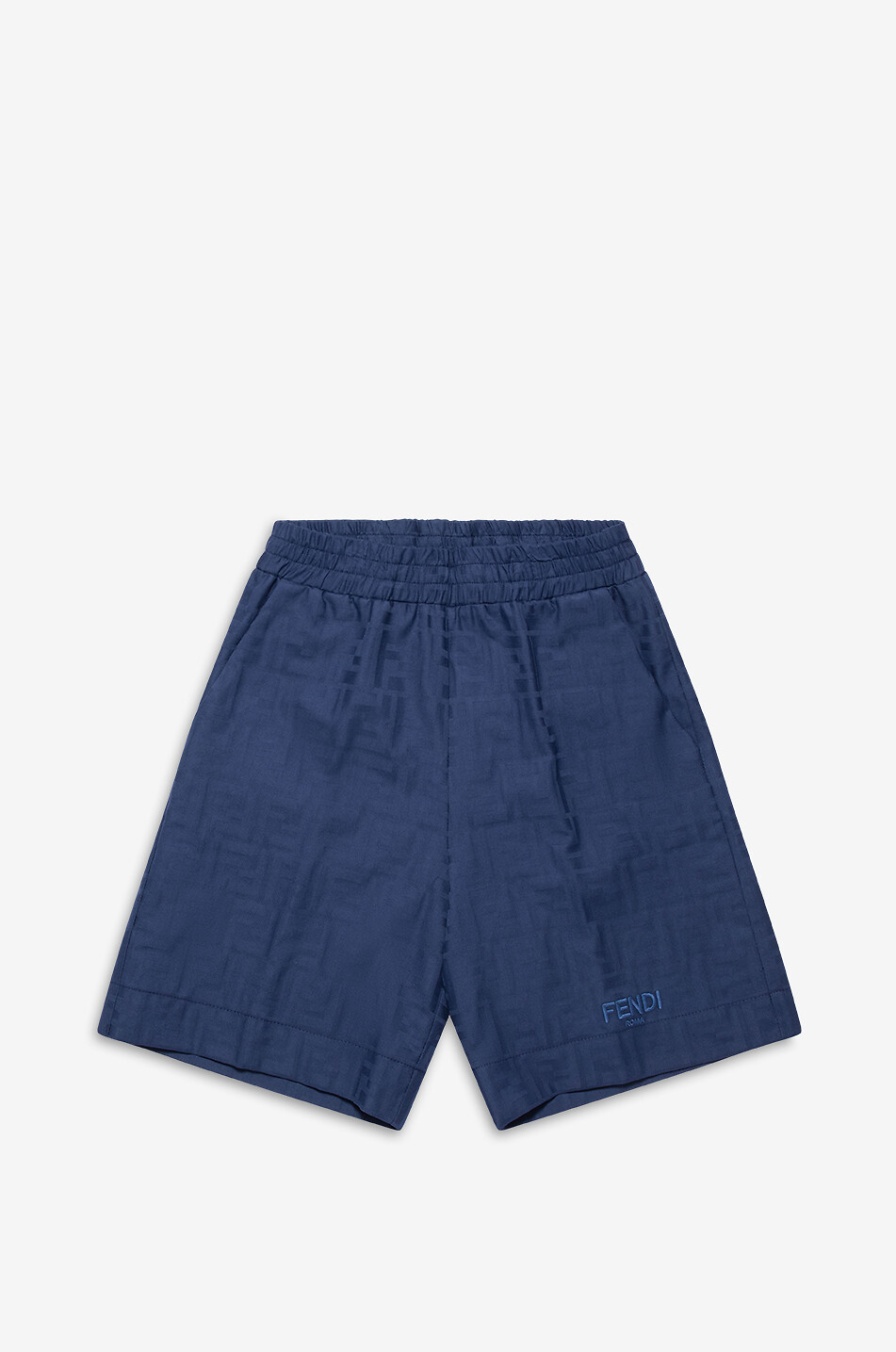 FENDI Bermuda en jacquard de coton FF garçon Garçon BLEU FONCE 1