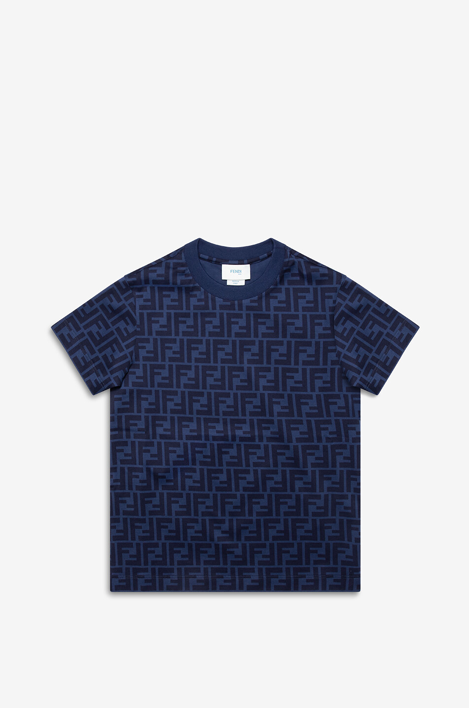 FENDI T-shirt à manches courtes imprimé FF garçon Garçon BLEU FONCE 1