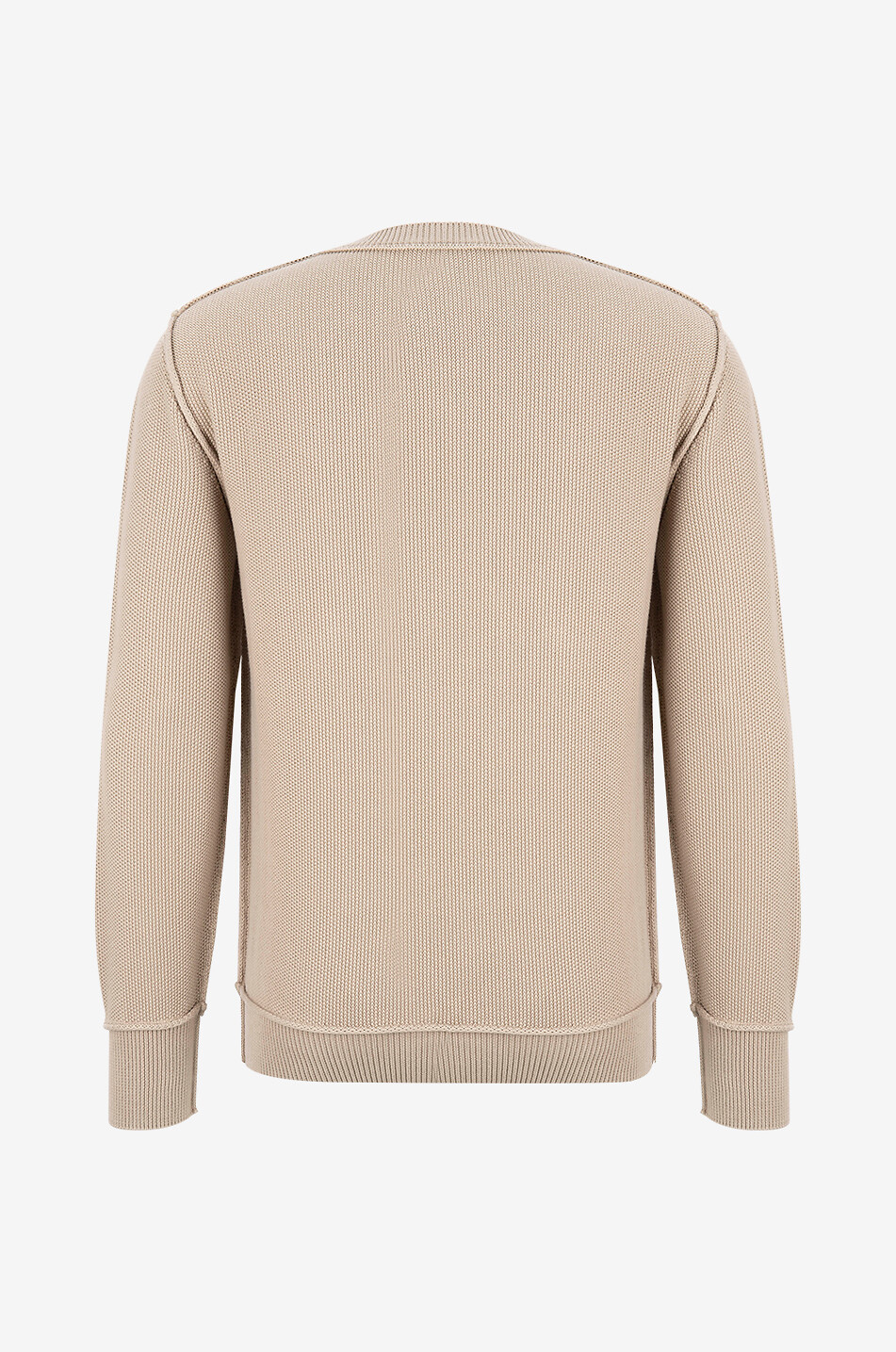 MONCLER Matt Black rice knit cotton jumper Men BEIGE 2