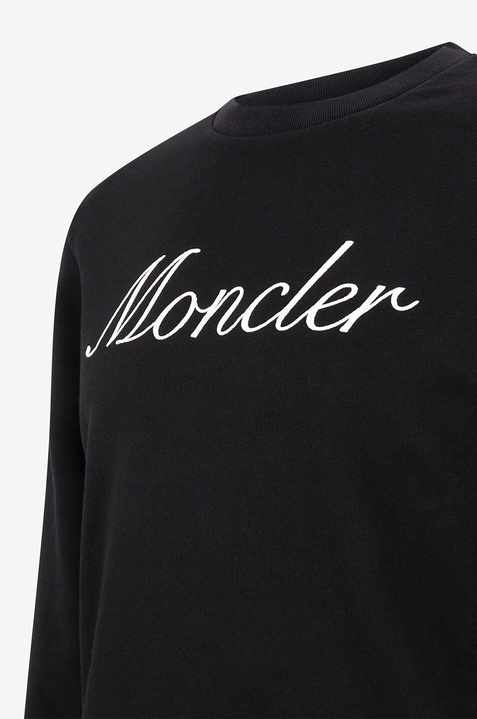 MONCLER Rundhals-Sweatshirt mit Logostickerei Script Herren SCHWARZ 3