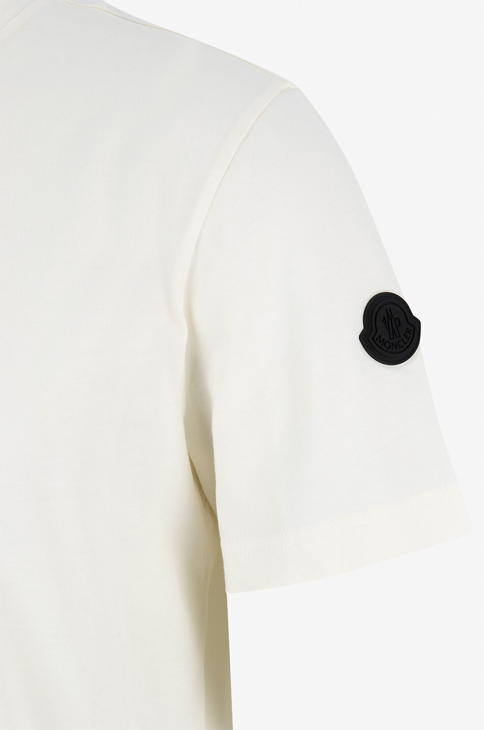 MONCLER Kurzarm-T-Shirt mit verschwommenem Logo Herren WEISS 3