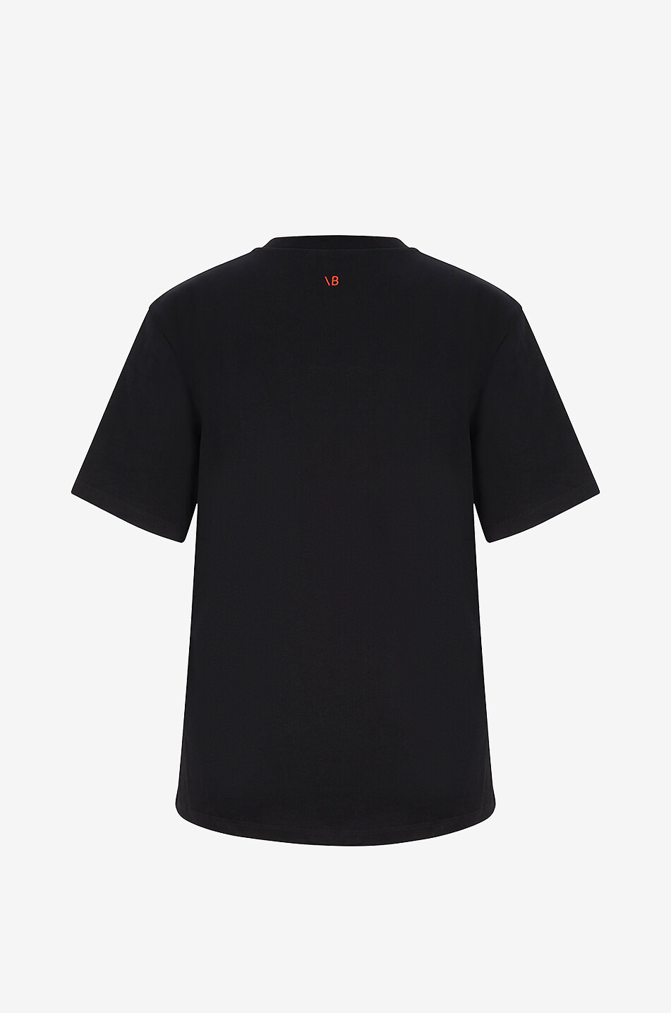 VICTORIA BECKHAM Smiling Inside short-sleeved organic cotton T-shirt Women BLACK 2