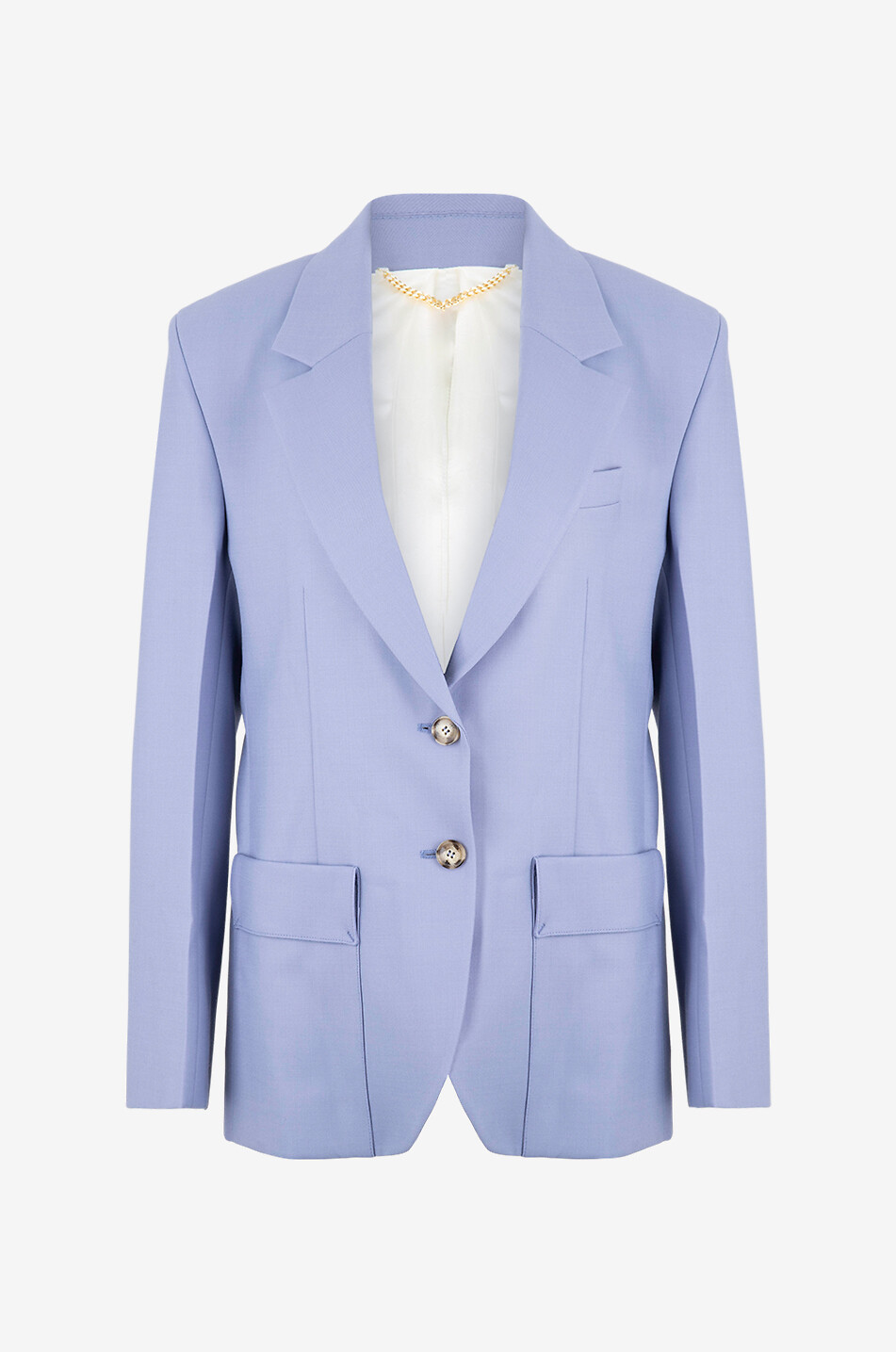 Patch Pocket Bluebell wool twill blazer