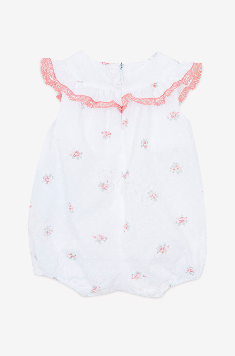 TARTINE ET CHOCOLAT Baby flower-embroidered playsuit Baby WHITE 2