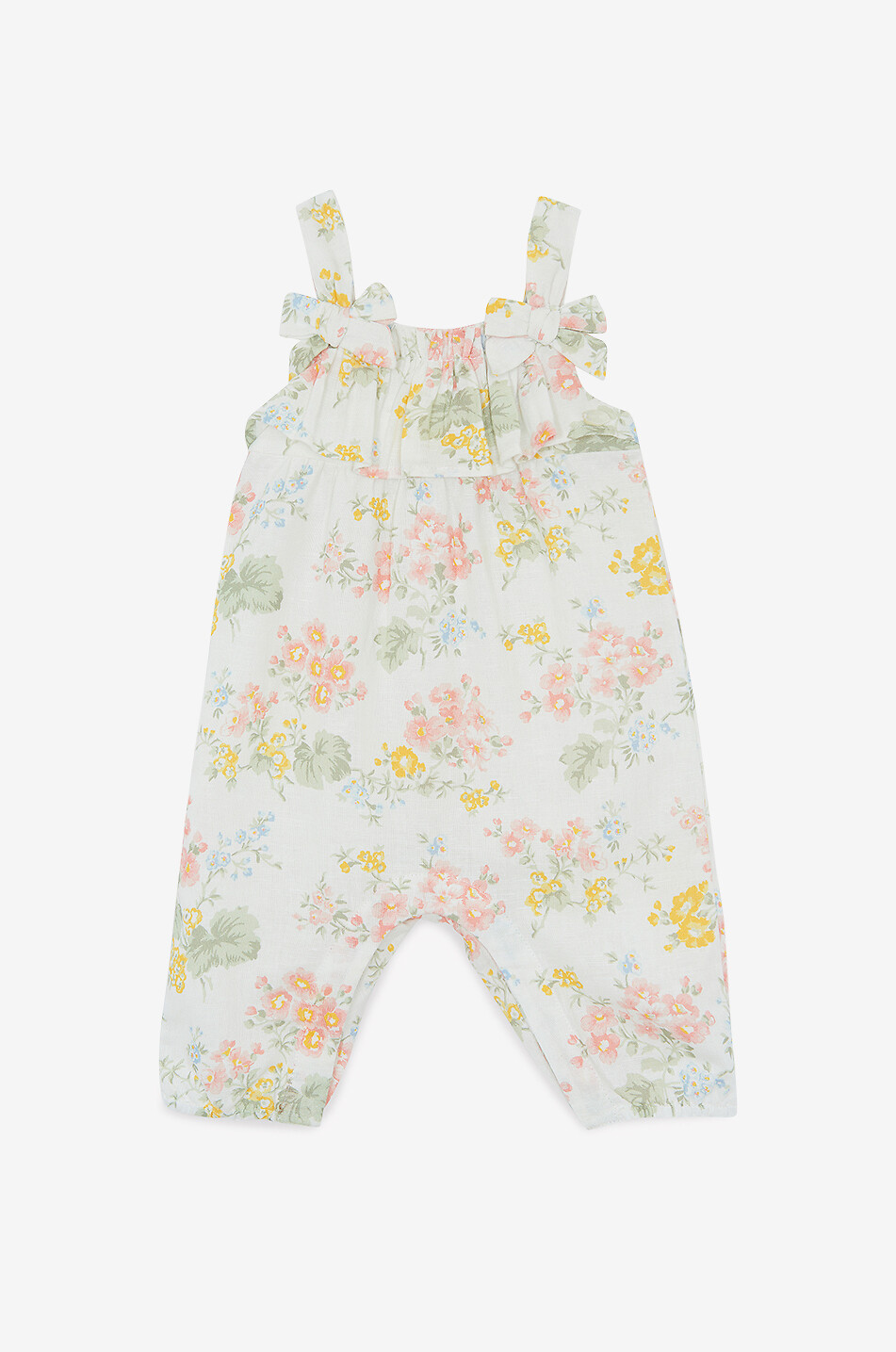 Floral baby dungarees