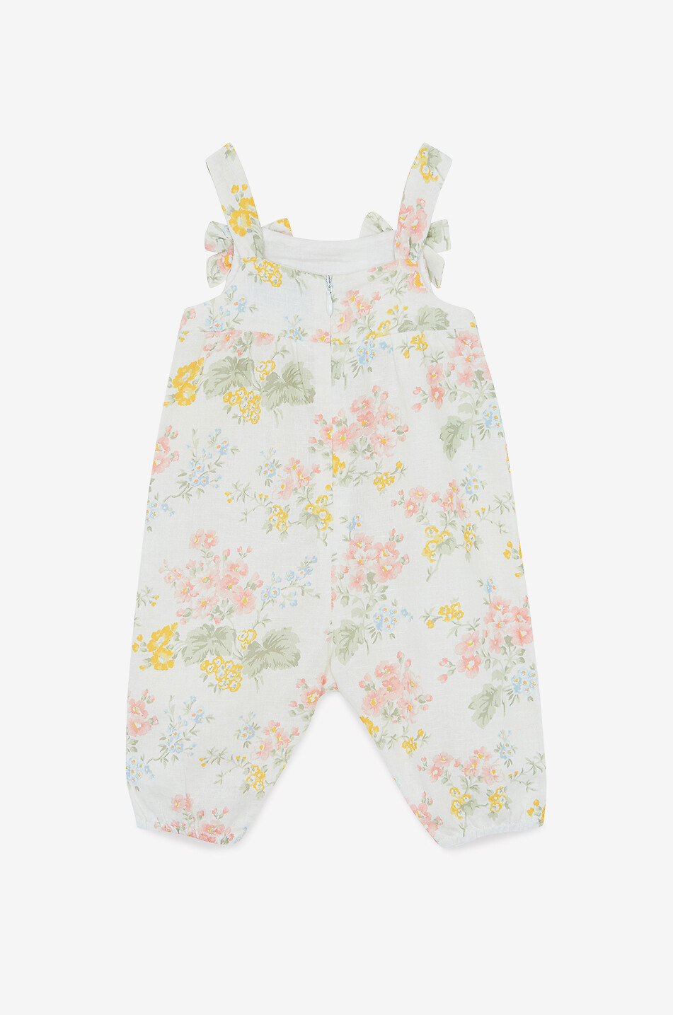 Floral baby dungarees