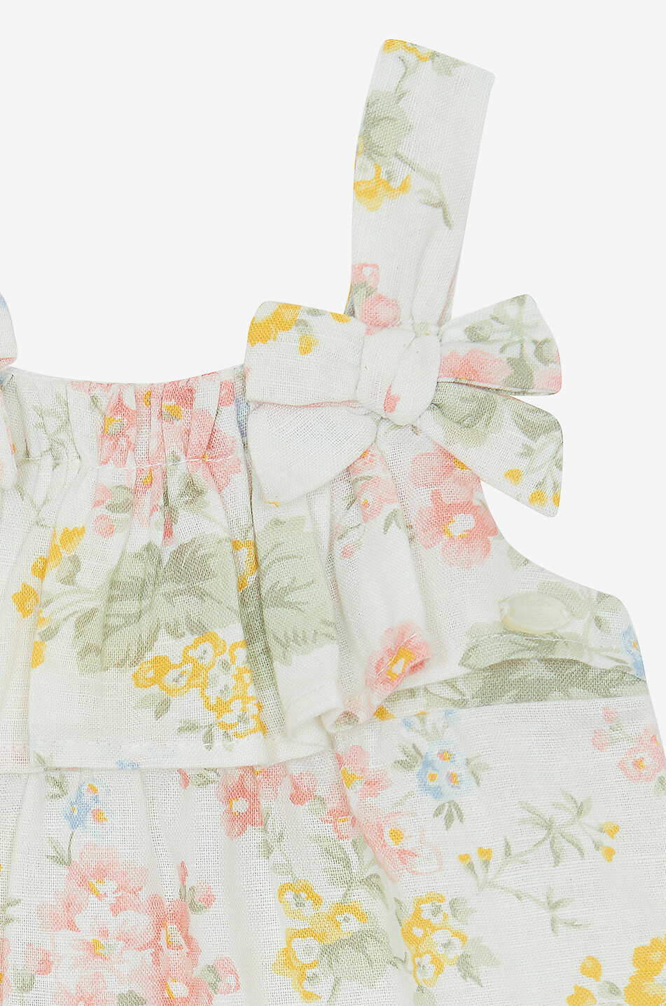 Floral baby dungarees
