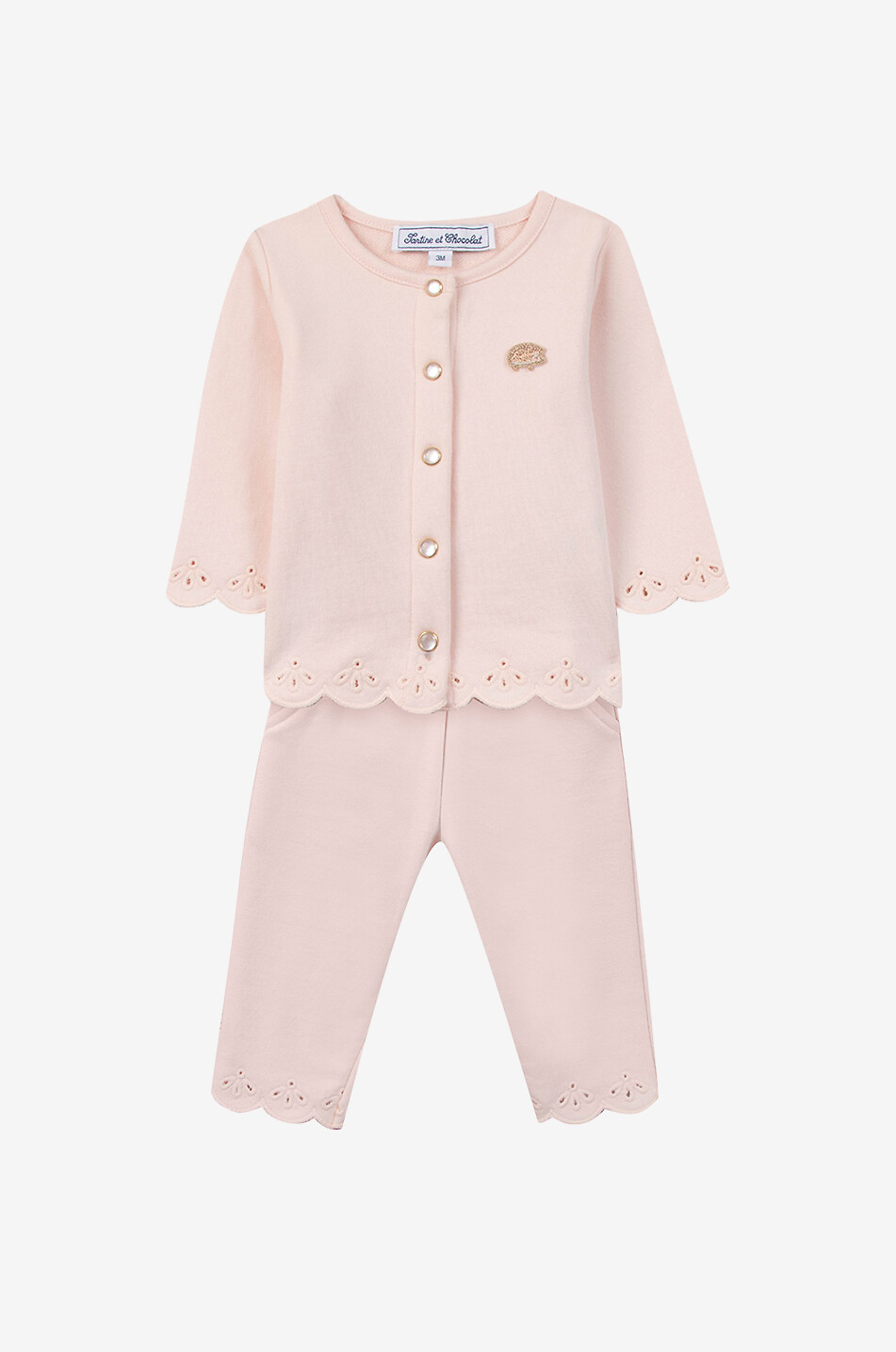 TARTINE ET CHOCOLAT Baby-Jogginganzug mit Lochstickereien Baby ROSA 1