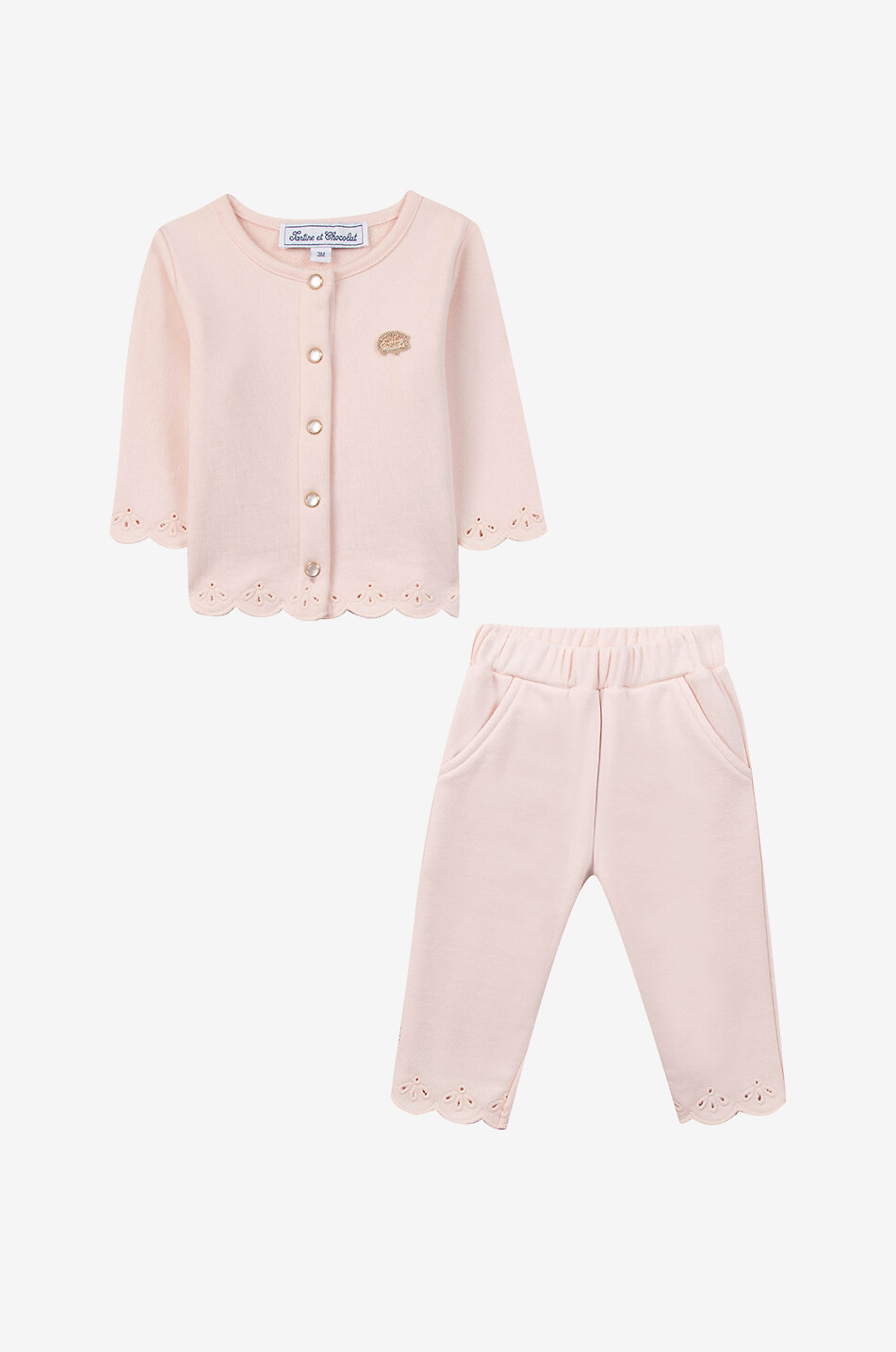 TARTINE ET CHOCOLAT Baby-Jogginganzug mit Lochstickereien Baby ROSA 2