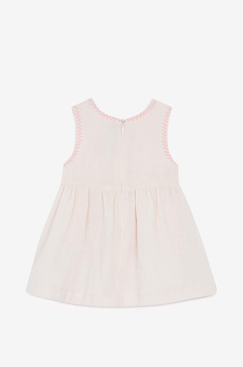 TARTINE ET CHOCOLAT Ärmelloses Babykleid mit Blütenstickereien Baby ROSA 2
