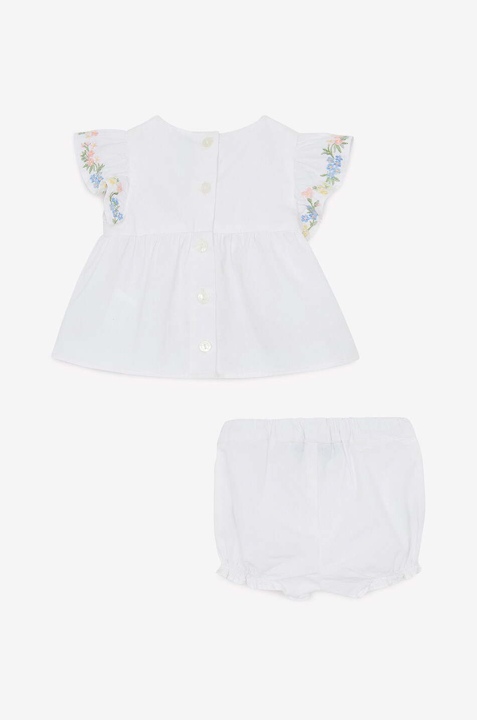 TARTINE ET CHOCOLAT Ensemble short et T-shirt bébé à broderies florales Bébé ROSE 3