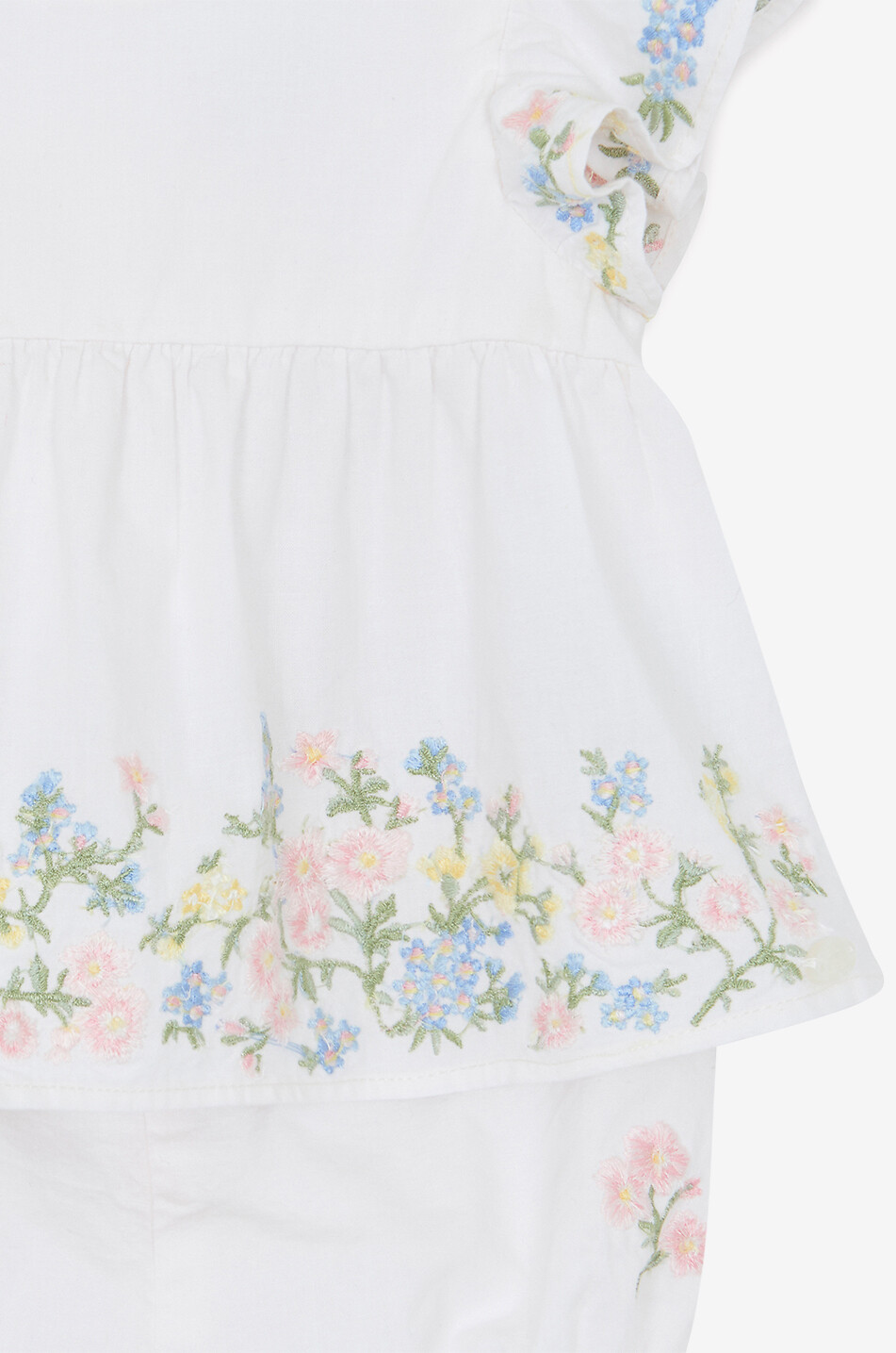 TARTINE ET CHOCOLAT Ensemble short et T-shirt bébé à broderies florales Bébé ROSE 4